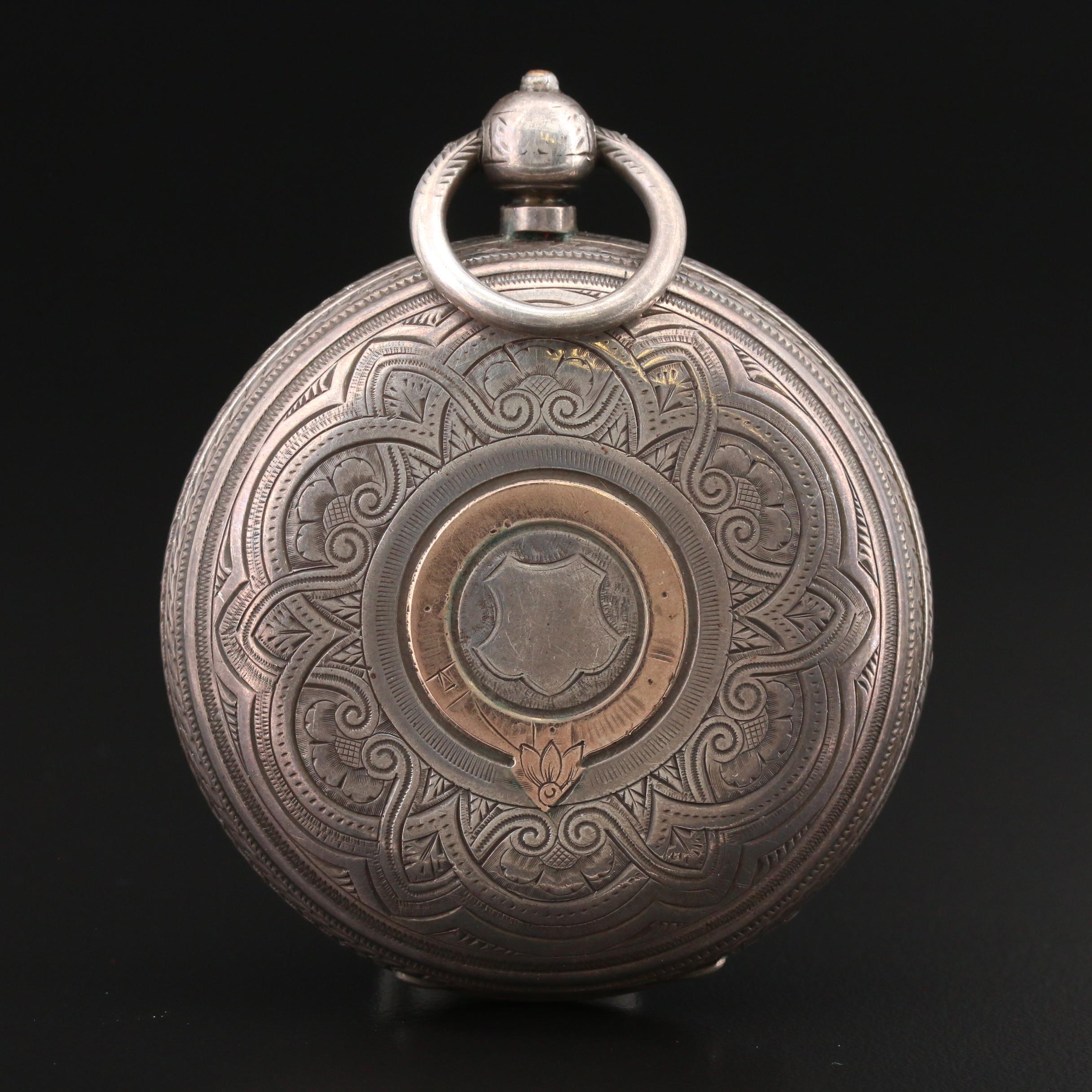 John Forrest English Sterling Silver Pocket Watch