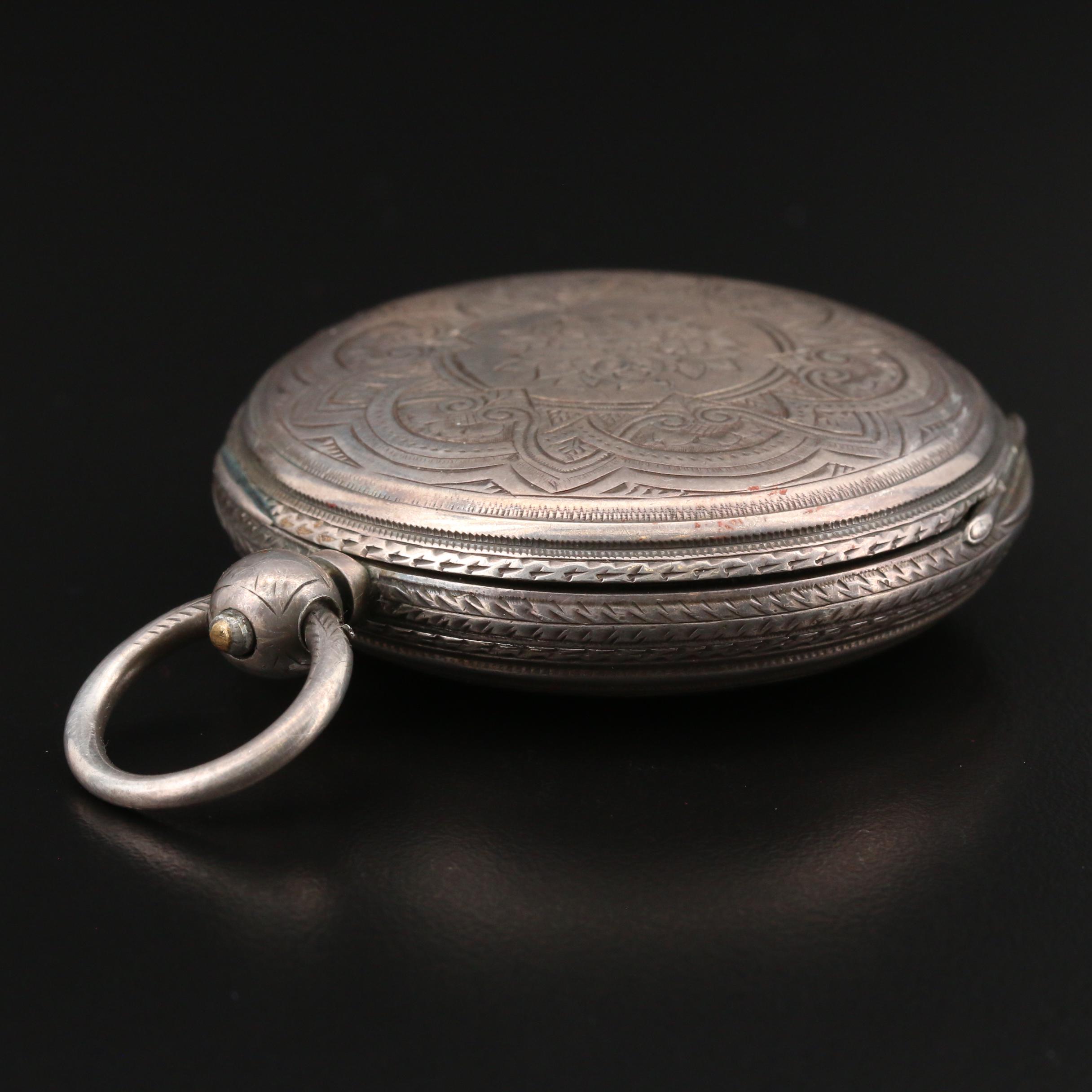 John Forrest English Sterling Silver Pocket Watch
