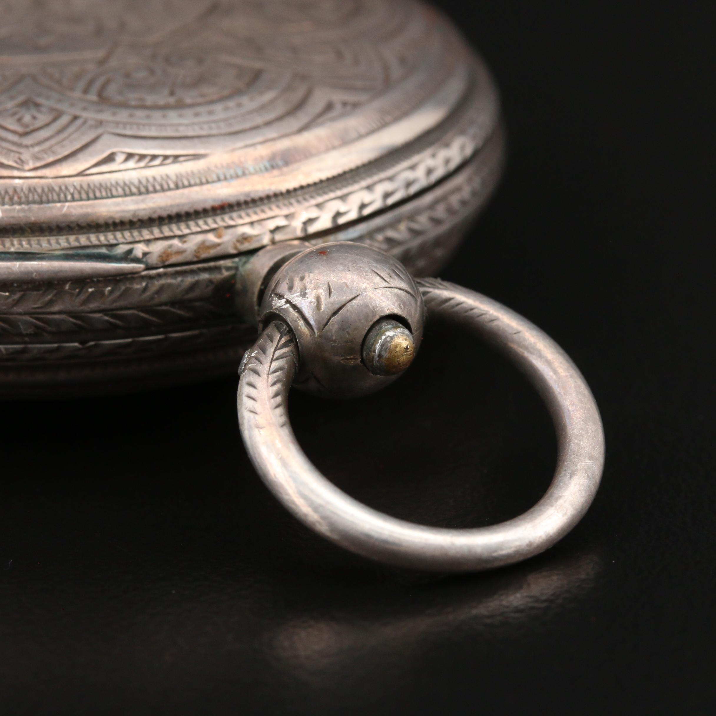 John Forrest English Sterling Silver Pocket Watch