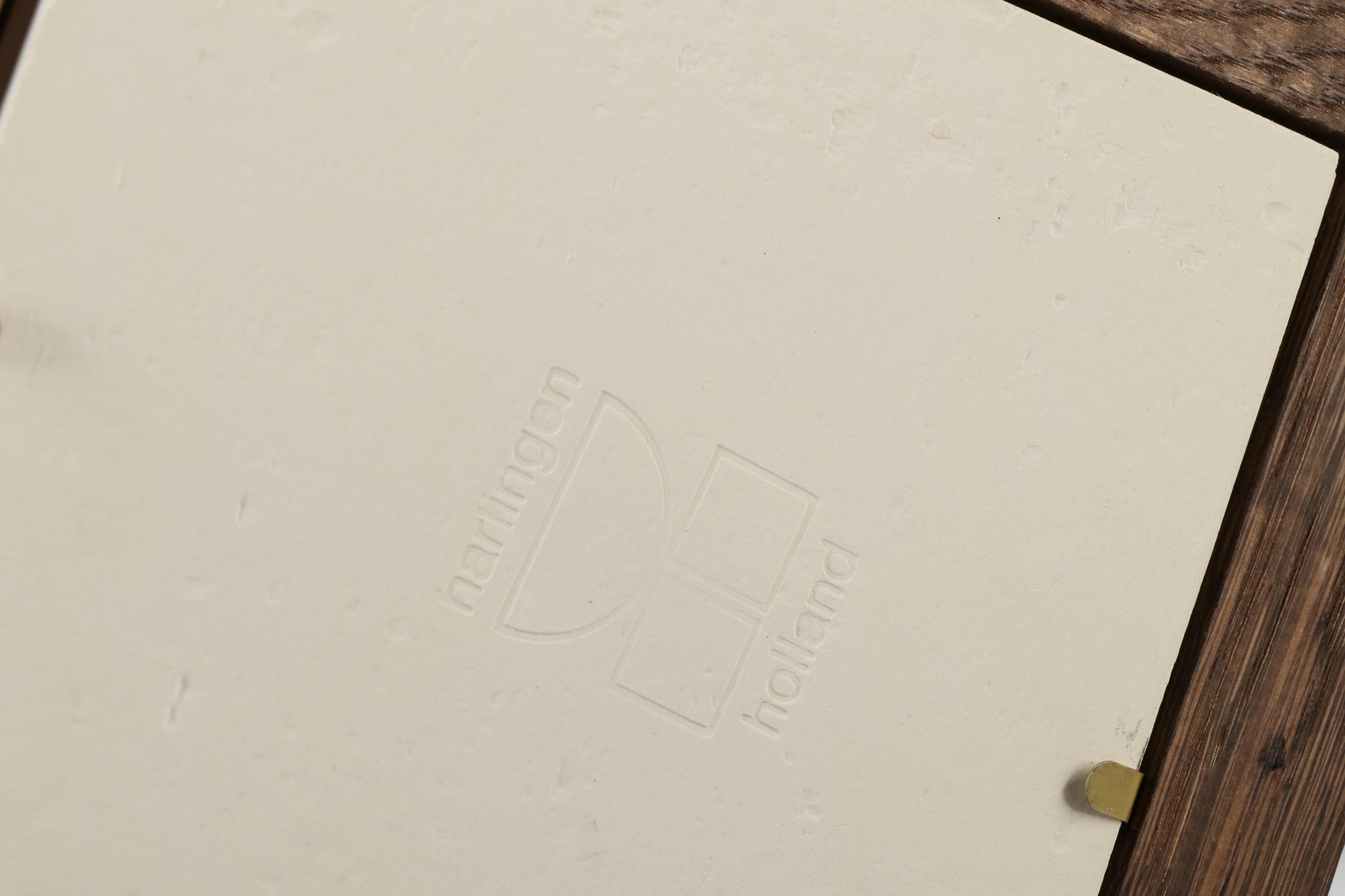 Dutch Framed Harlingen Hand-Painted Cat Tiles, Late 20th Century