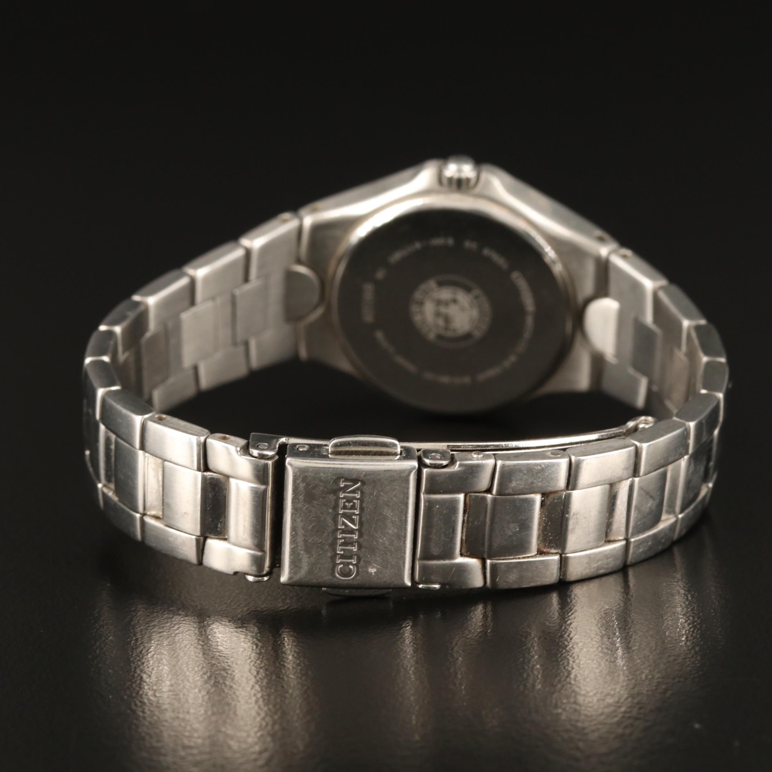 Citizen Eco-Drive Day-Date Stainless Steel Quartz Watch