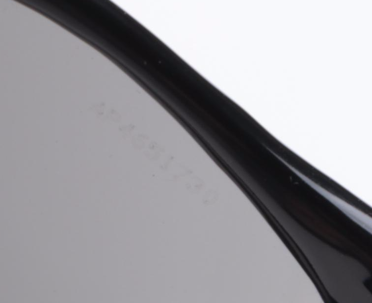 Prada SPR04E Polished Black Wrap Sunglasses