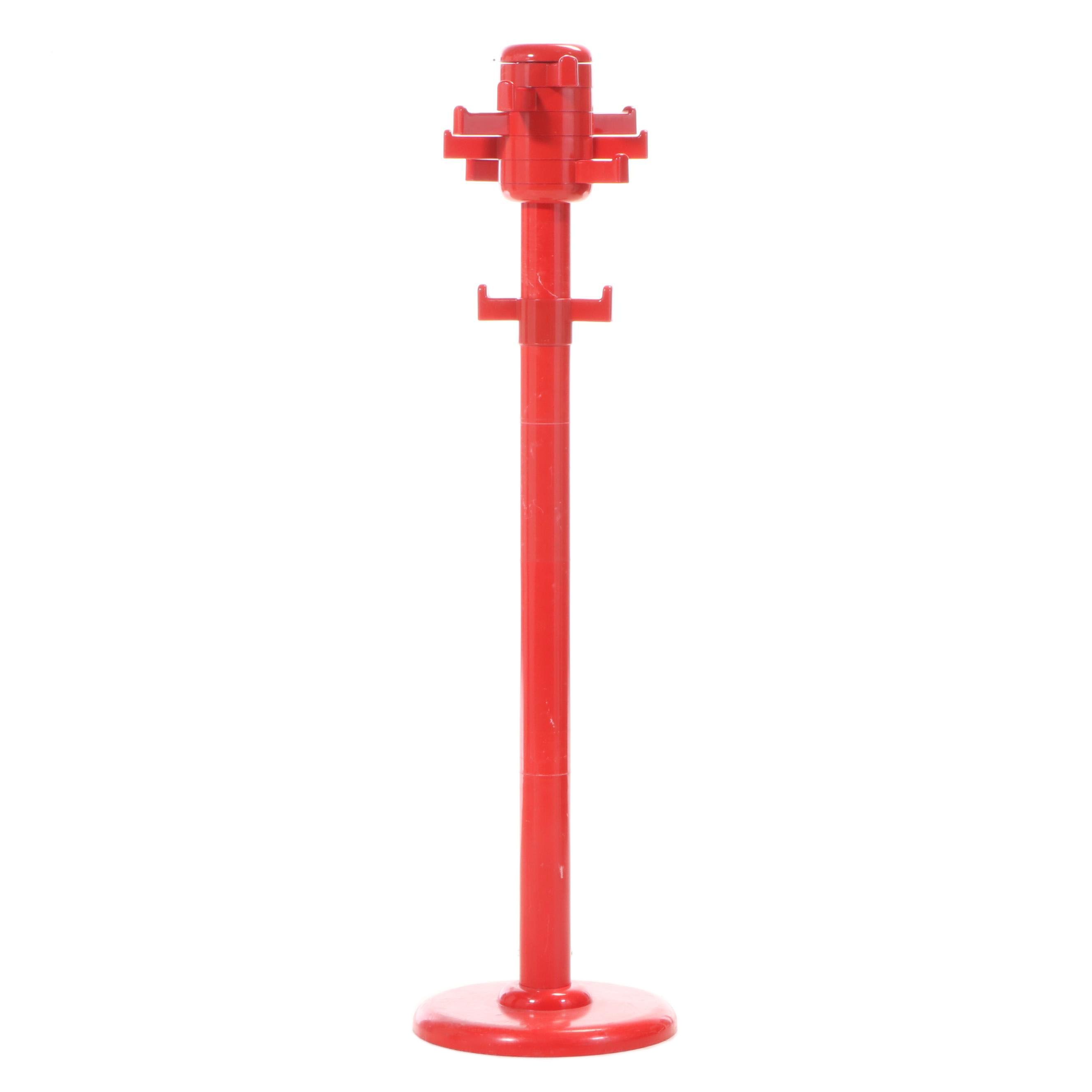 M. Myers & Son "Model 2000" Red Plastic Coat Rack, 1970s