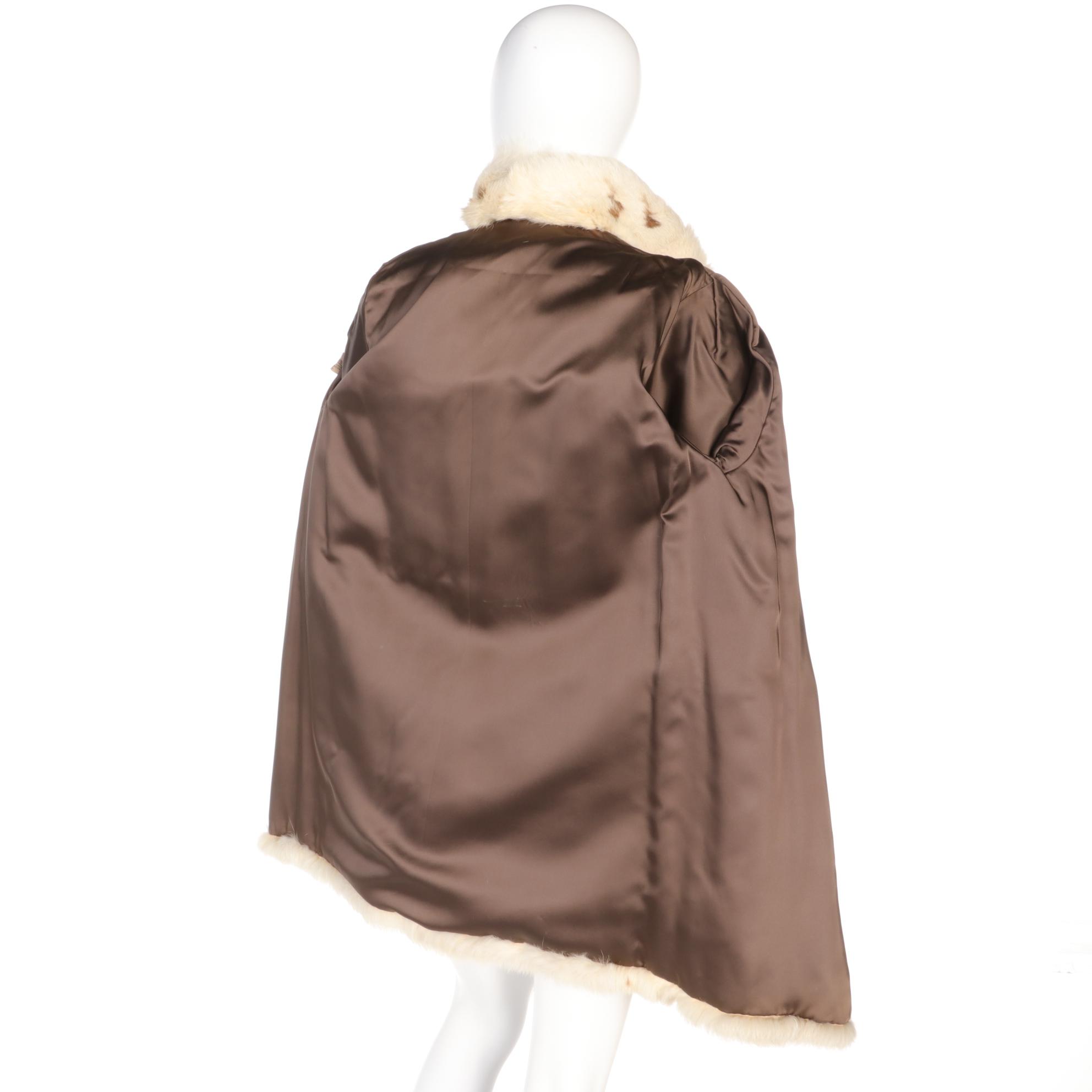 Rabbit Fur Stroller Coat with Tuscan Lamb Fur Hat