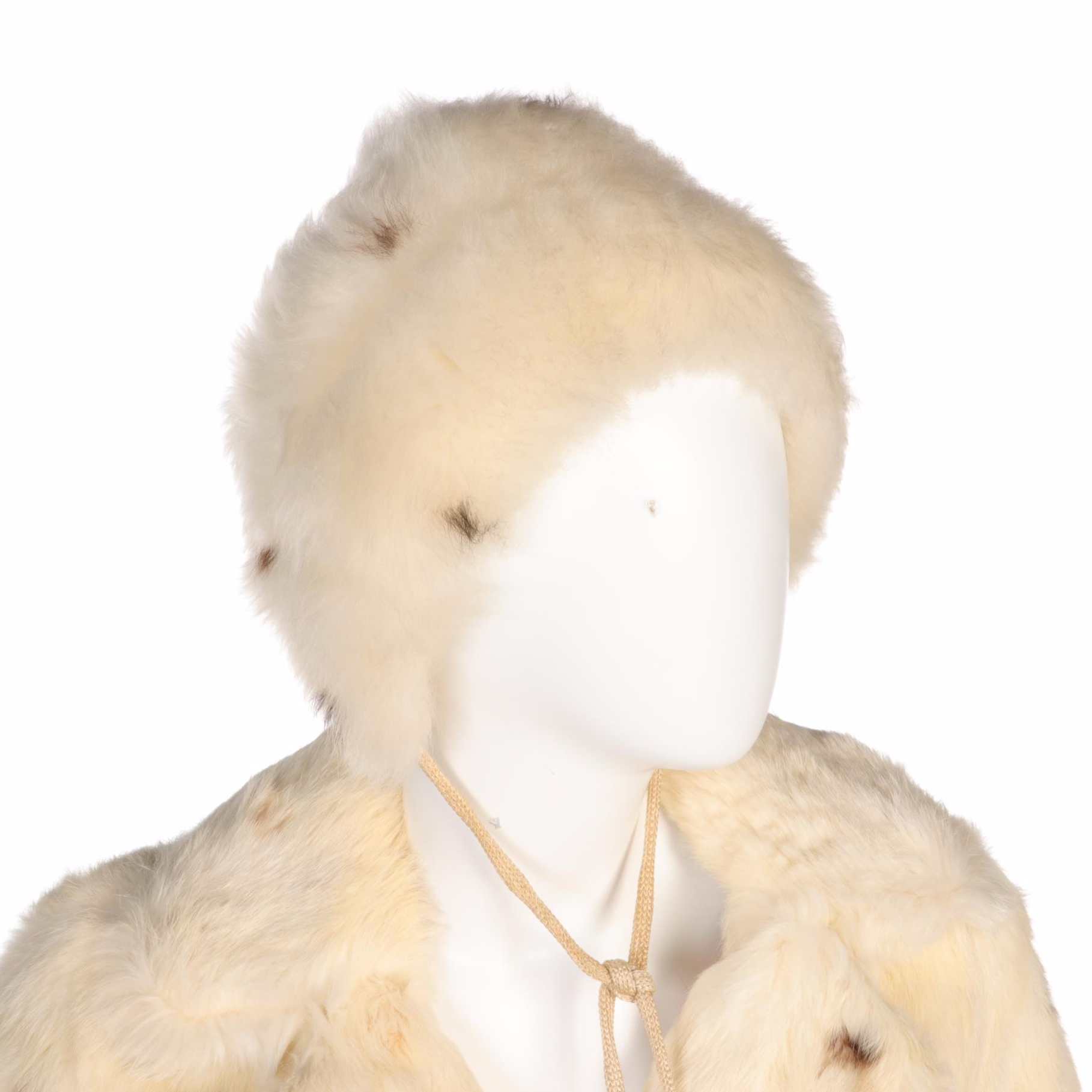 Rabbit Fur Stroller Coat with Tuscan Lamb Fur Hat