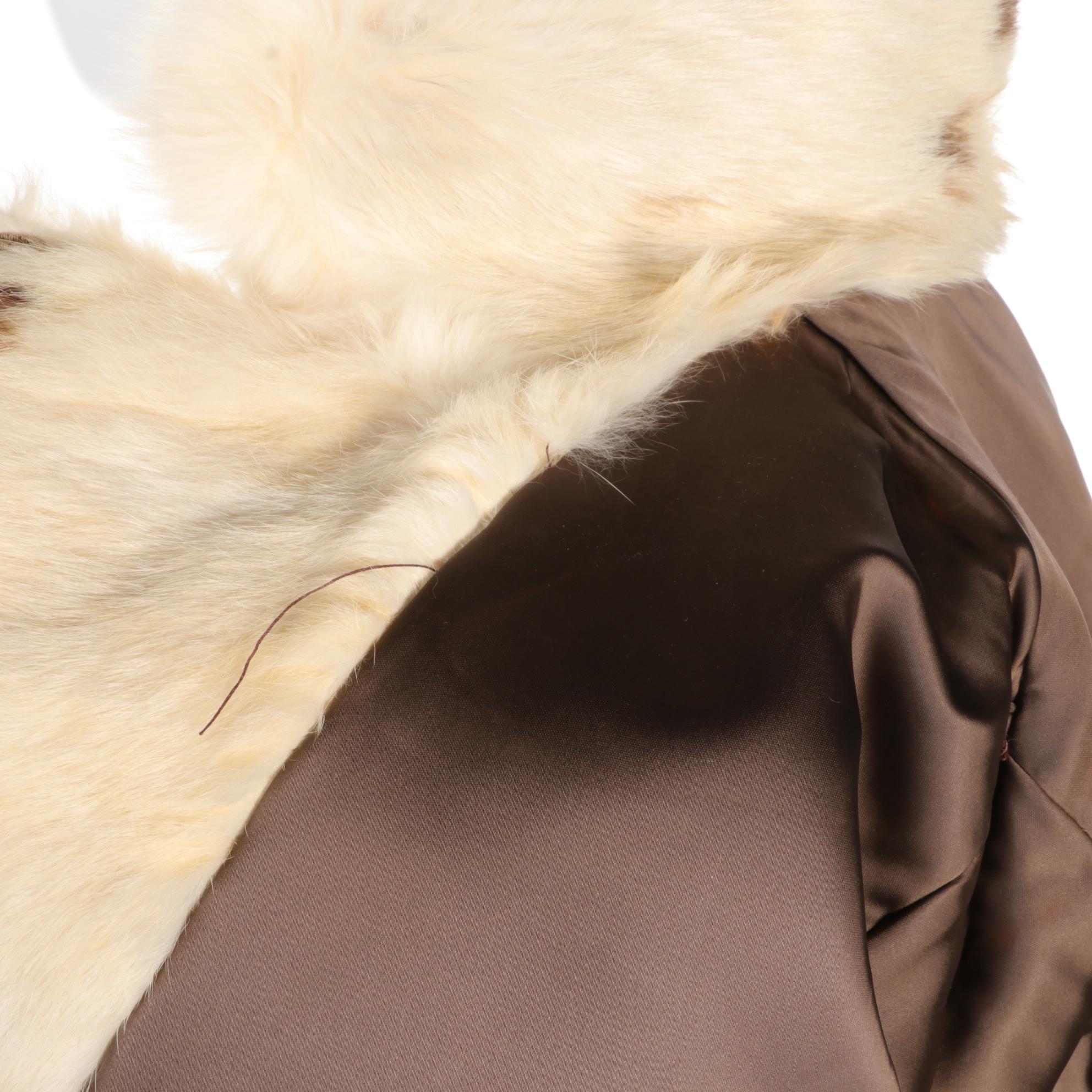 Rabbit Fur Stroller Coat with Tuscan Lamb Fur Hat