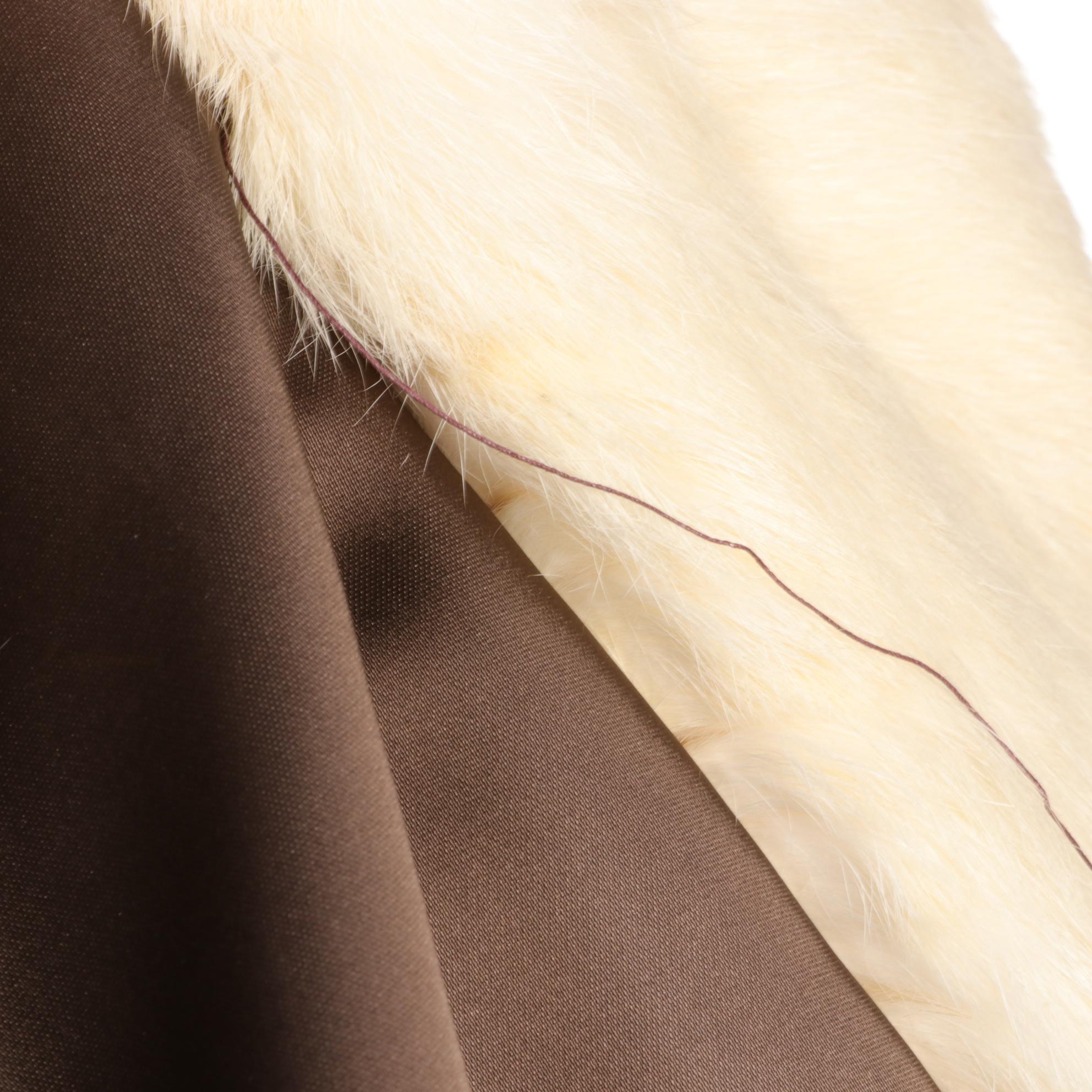 Rabbit Fur Stroller Coat with Tuscan Lamb Fur Hat