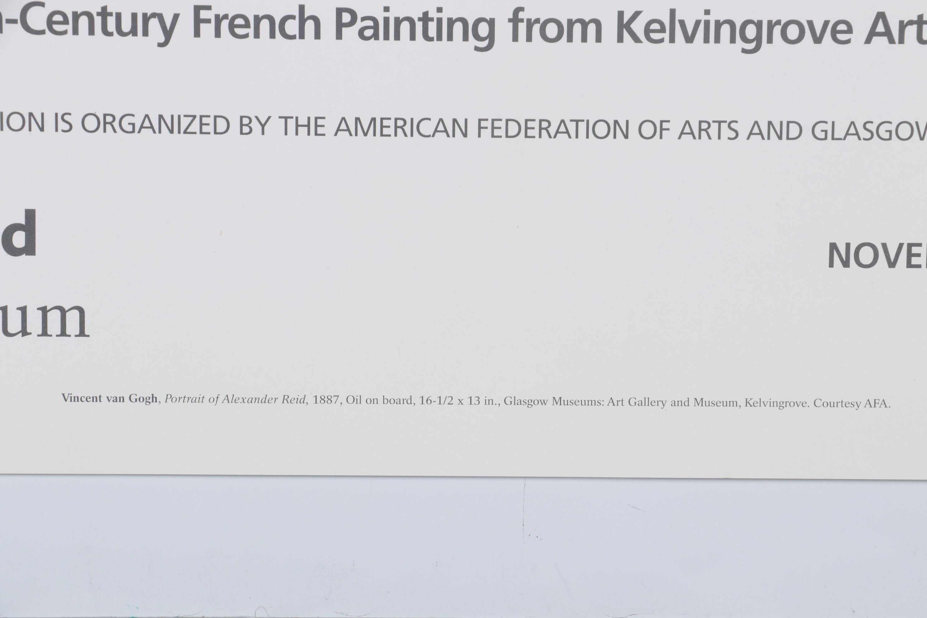 Speed Art Museum Offset Lithograph after Vincent Van Gogh "Millet to Matisse"