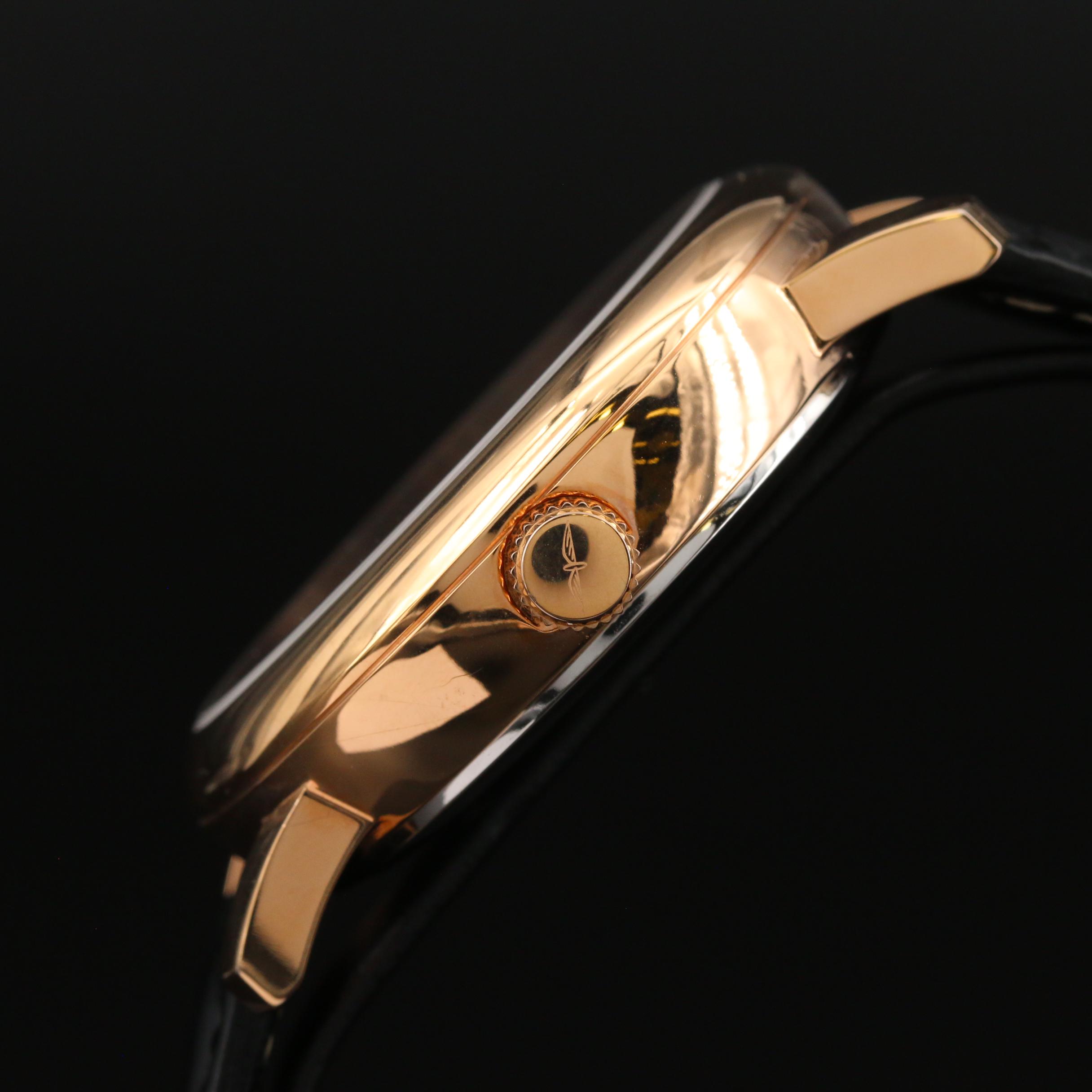 Rotary Skeleton Dial Rose Gold Tone Automatic Watch