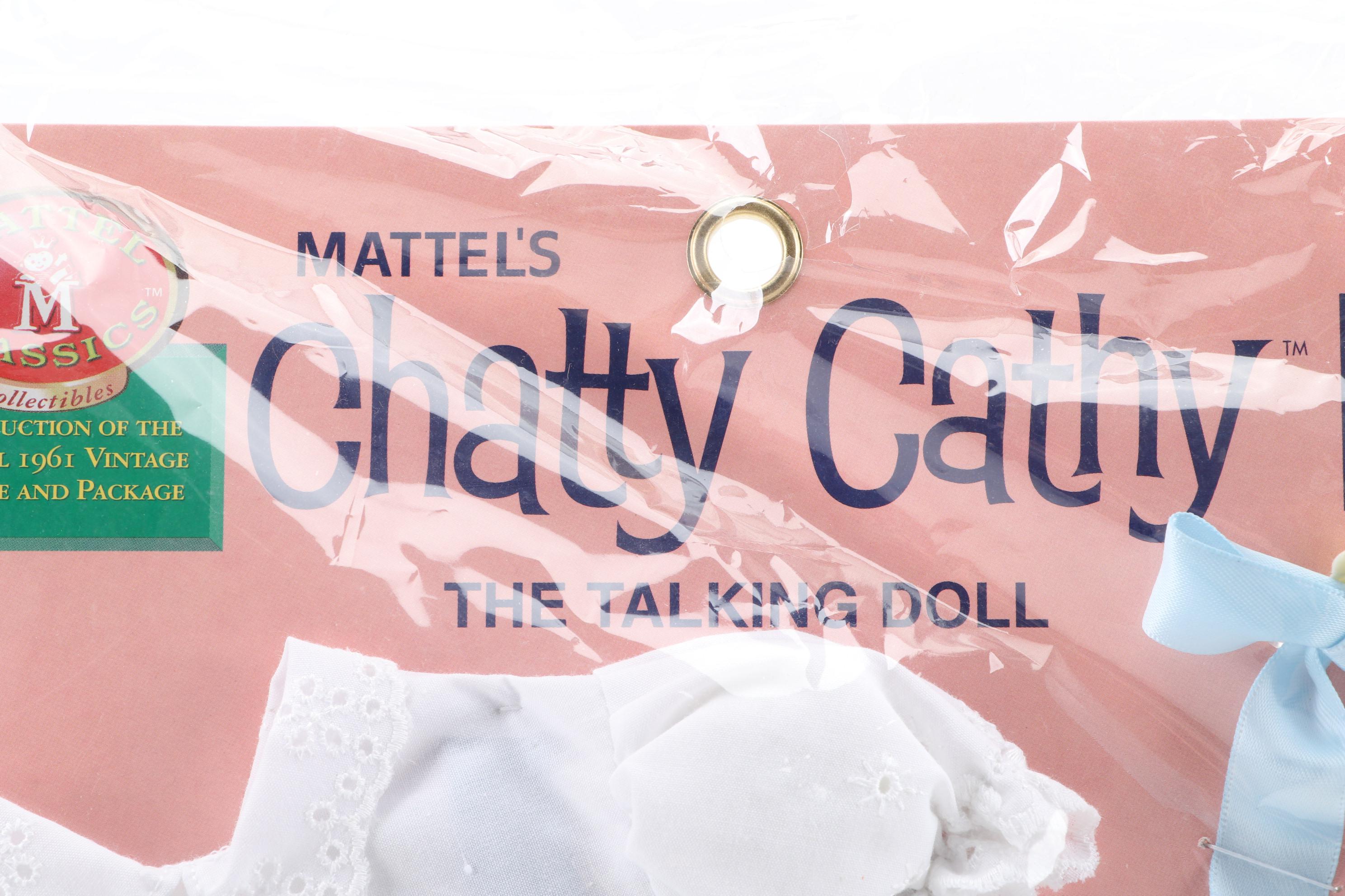 Mattel "Holiday Chatty Cathy" Talking Doll and "Party Dress," in Packaging, 1998