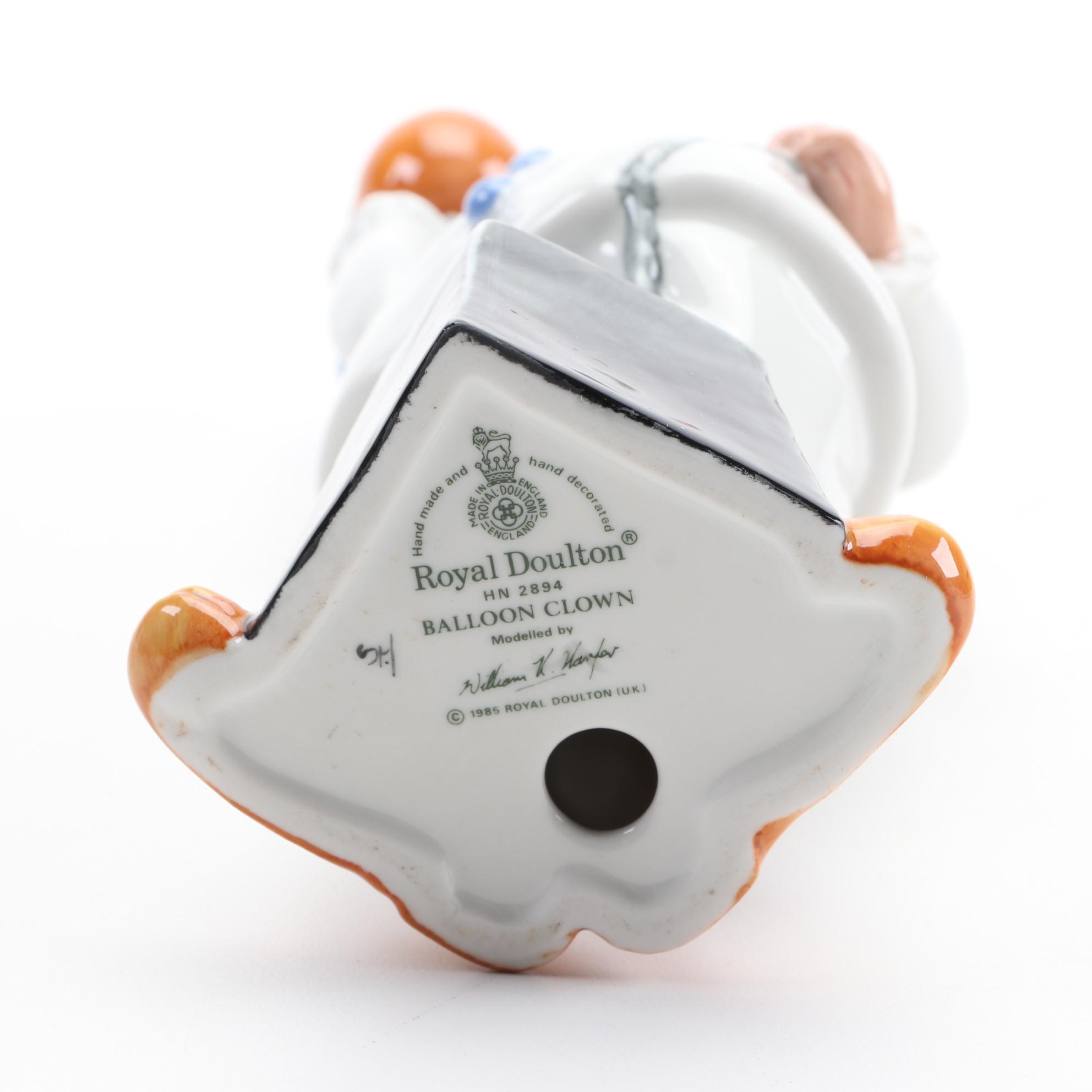 Royal Doulton "Balloon Clown" Bone China Figurine, Late 20th Century