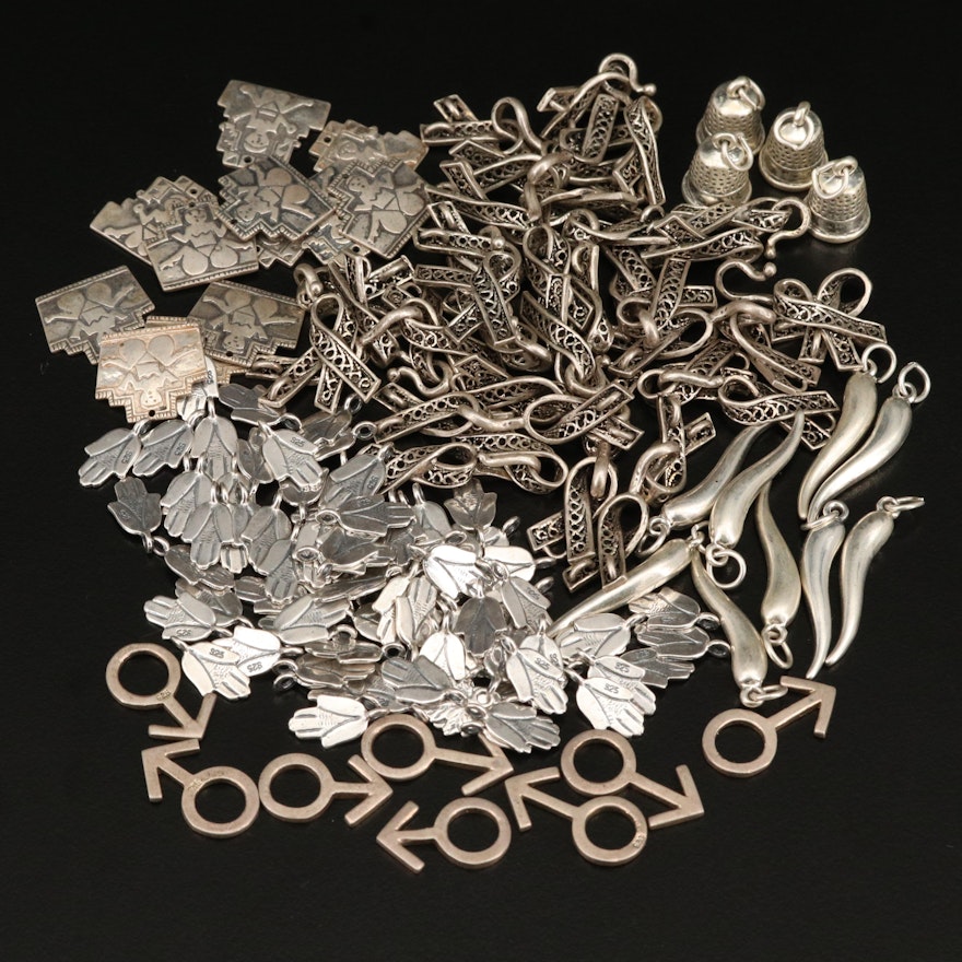 Sterling Silver Jewelry Charms and Components