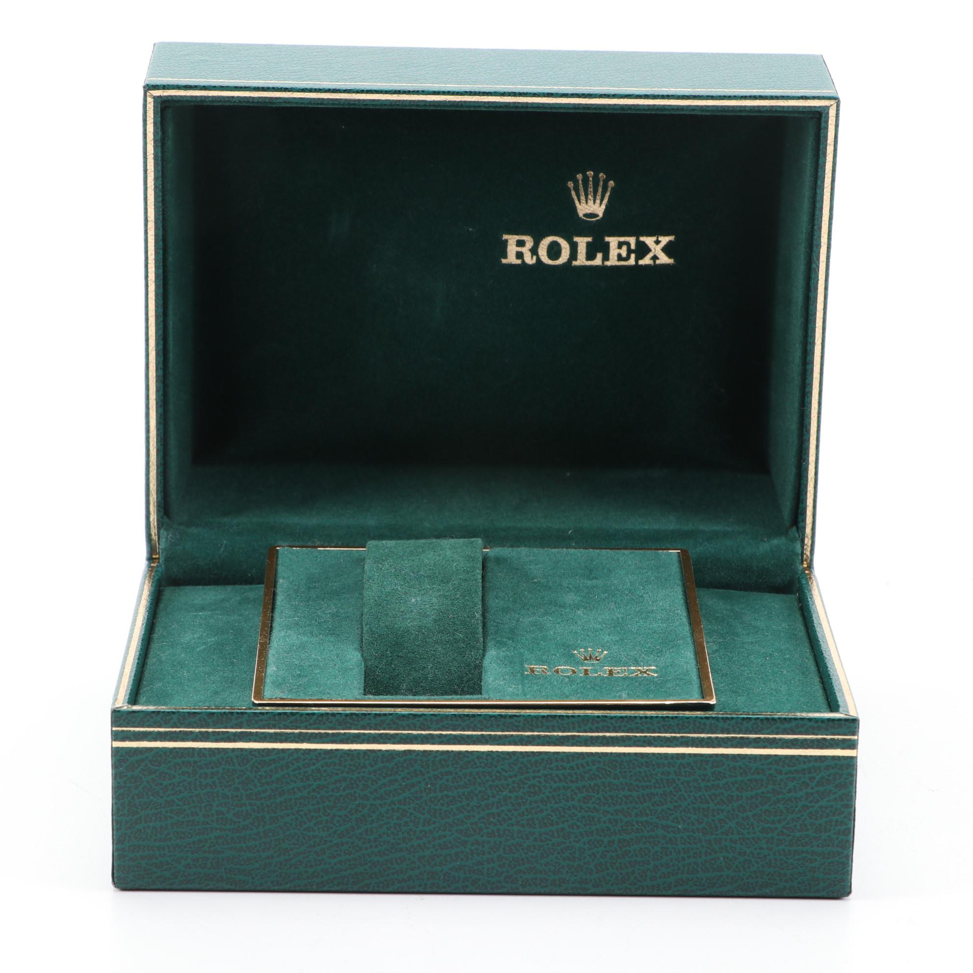 Rolex Green Pebble Leather Watch Case with Original Packaging