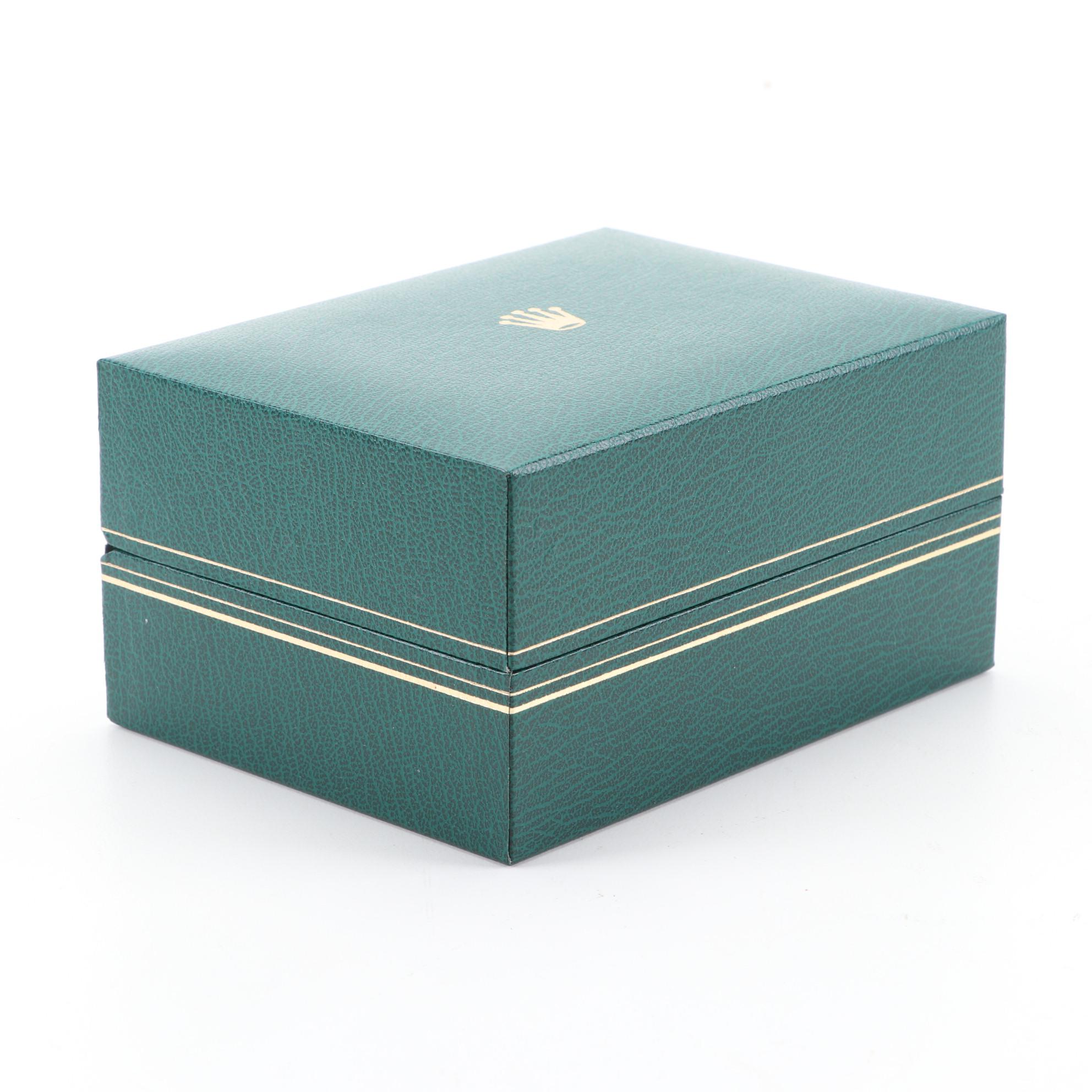 Rolex Green Pebble Leather Watch Case with Original Packaging