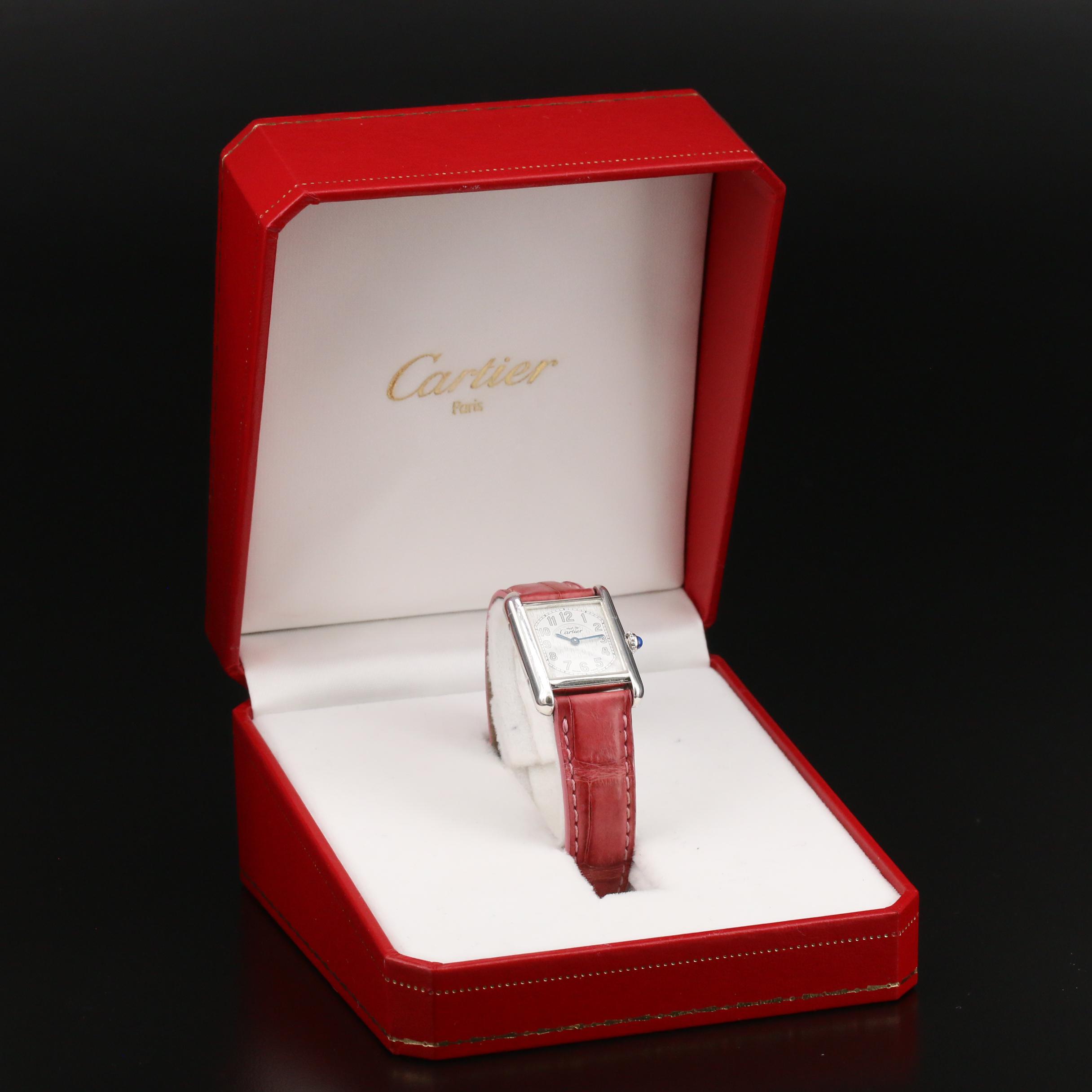 Vintage Cartier Tank Must Sterling Silver Quartz Watch