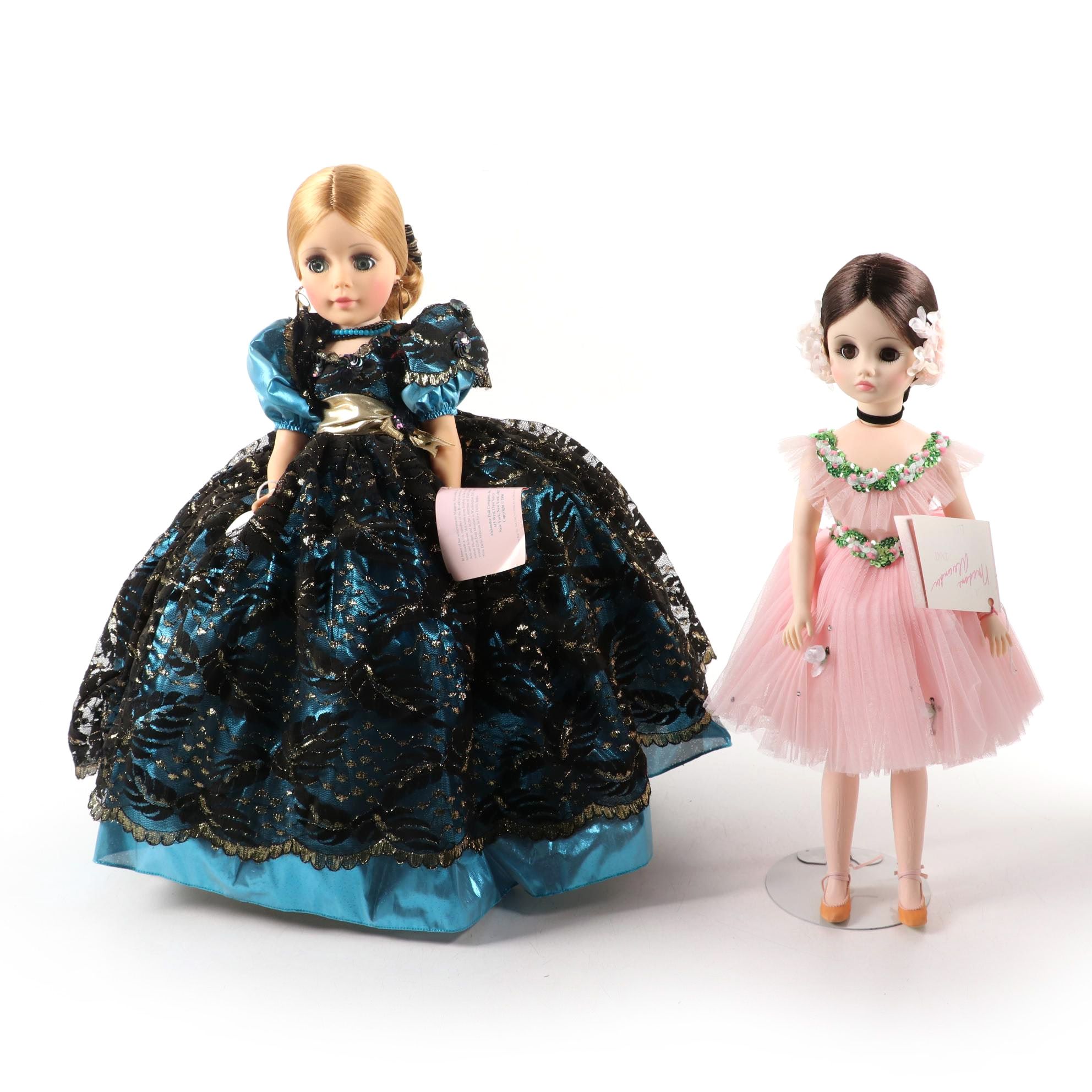 Madame Alexander "Elise as Ballerina" and "Midnight" Dolls