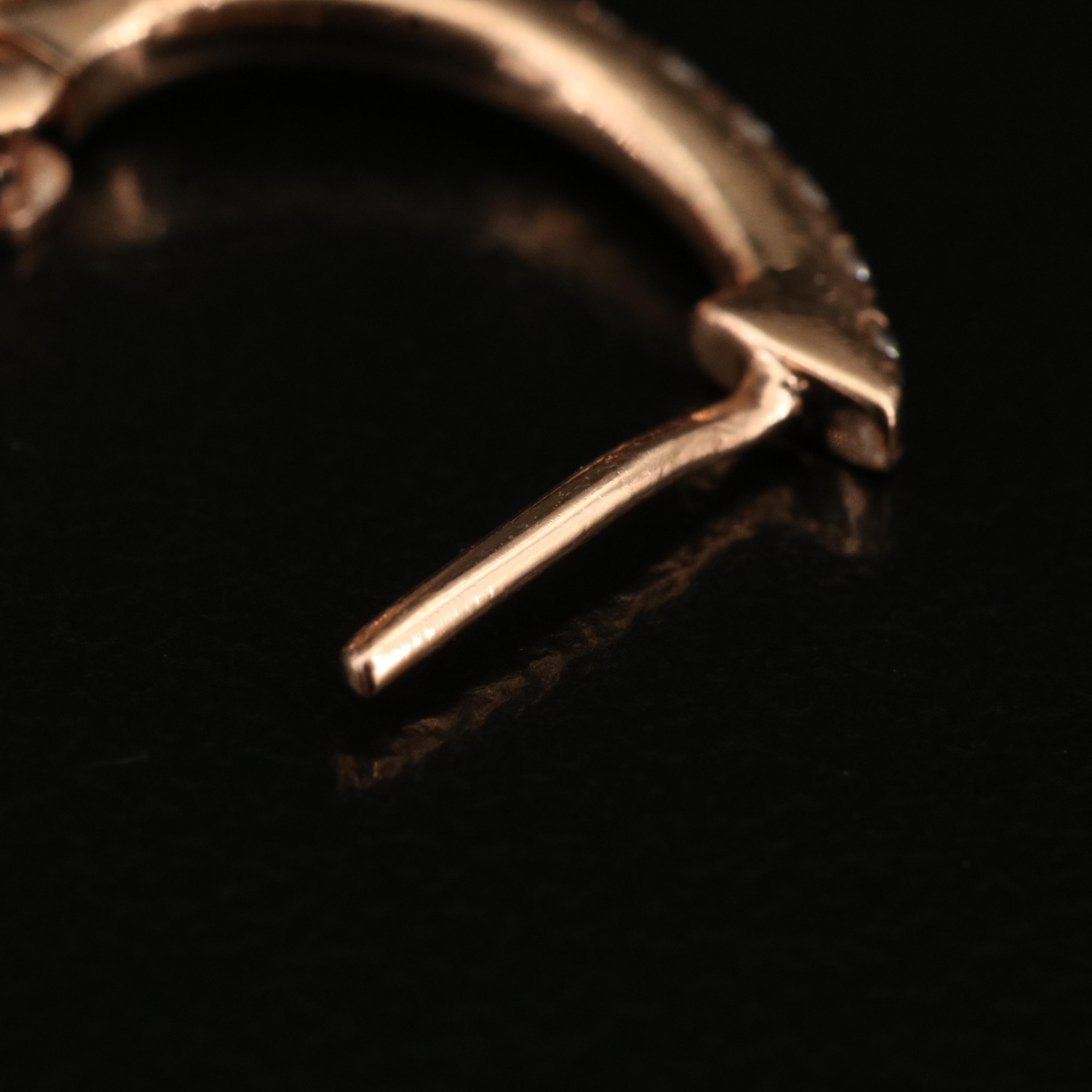 14K Rose Gold 6.81 CTW Pavé Diamond Dangle Earrings