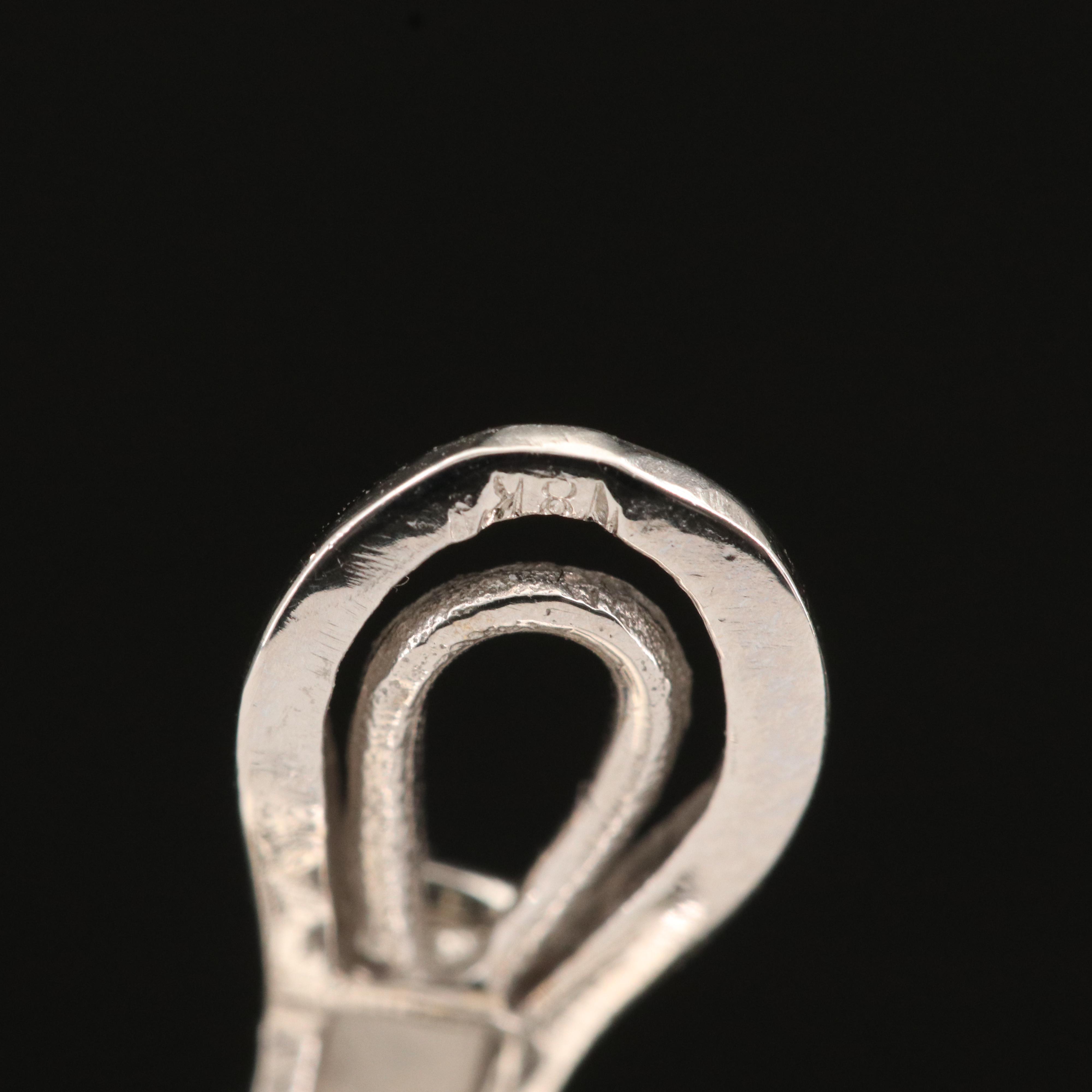 18K 3.08 CTW Pavé Diamond Hinged Post Converter Earrings