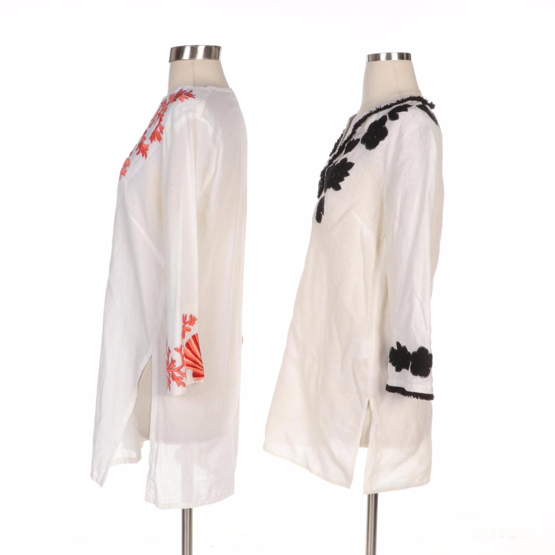 Tory Burch and Barbara Gerwit Embroidered Tunics