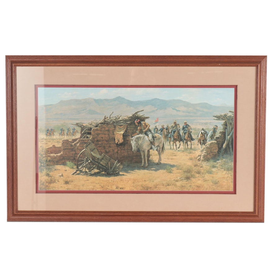 Howard Terpning Offset Lithograph "The Search for the Renegades"