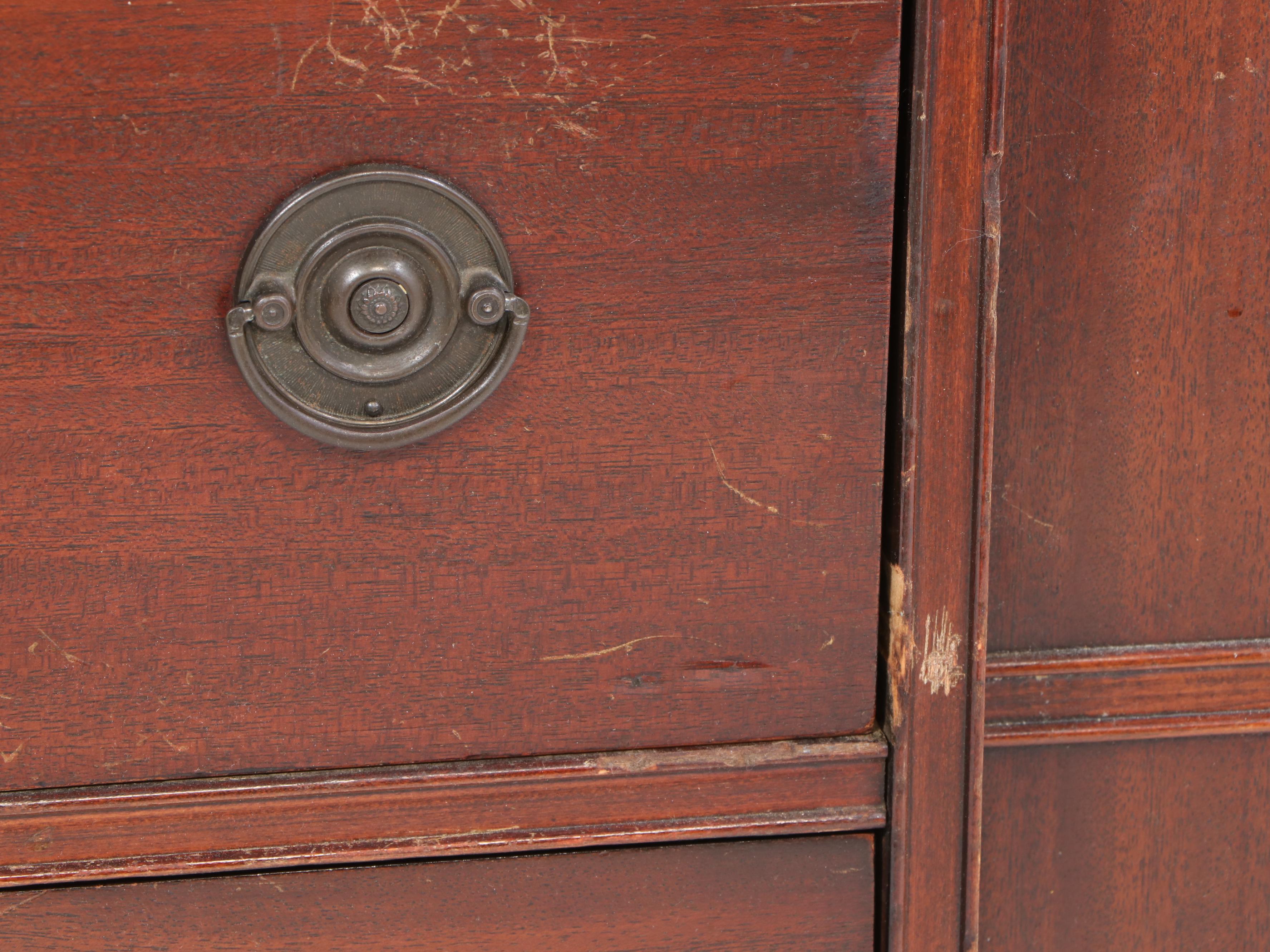 Maddox Federal Style Mahogany Breakfront Secretary Bookcase