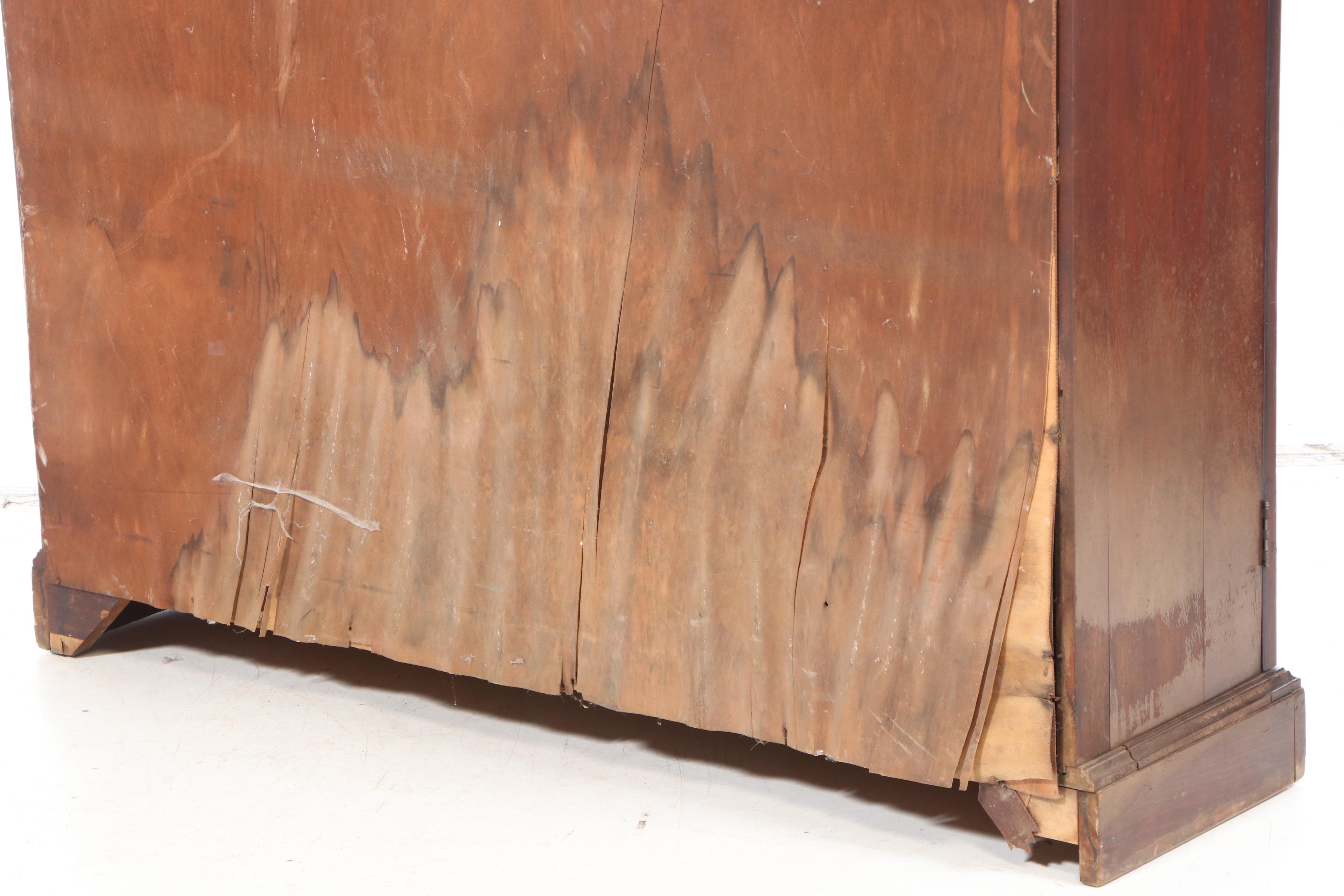 Maddox Federal Style Mahogany Breakfront Secretary Bookcase