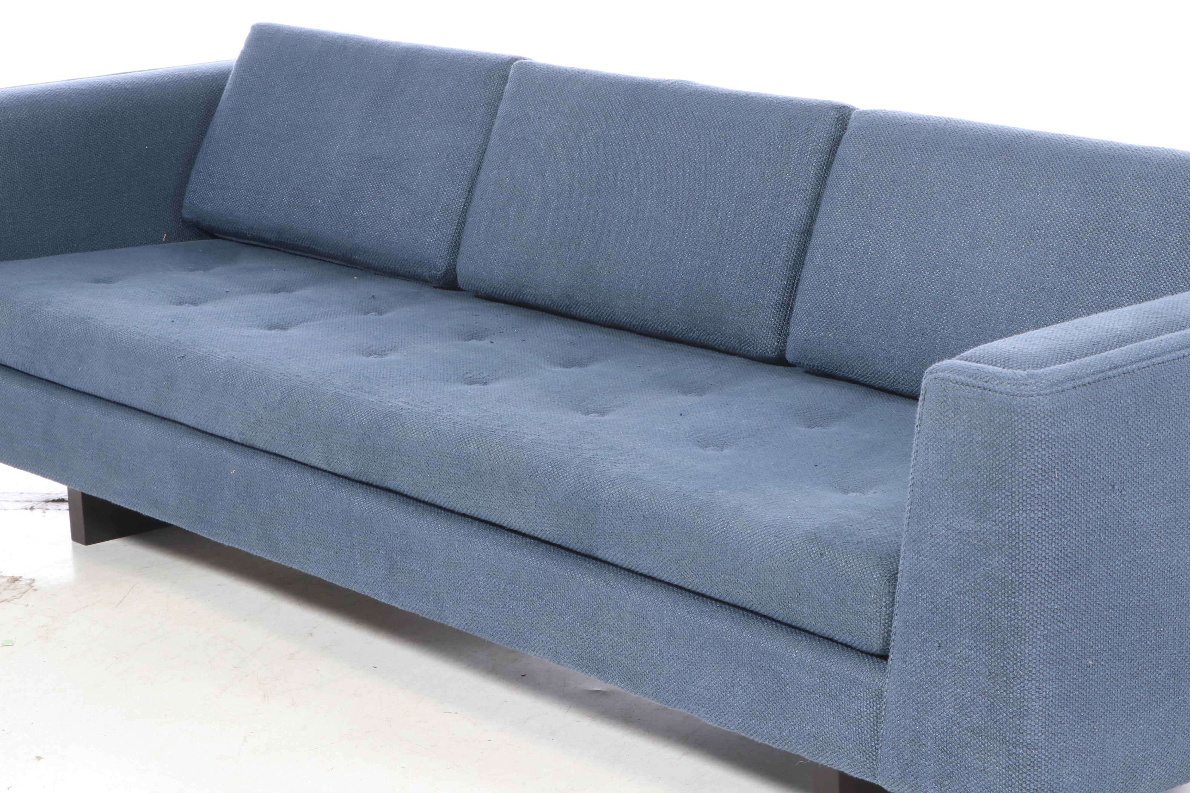 Mid Century Modern Style Sofa with Floating Base in the Style of Edward Wormley