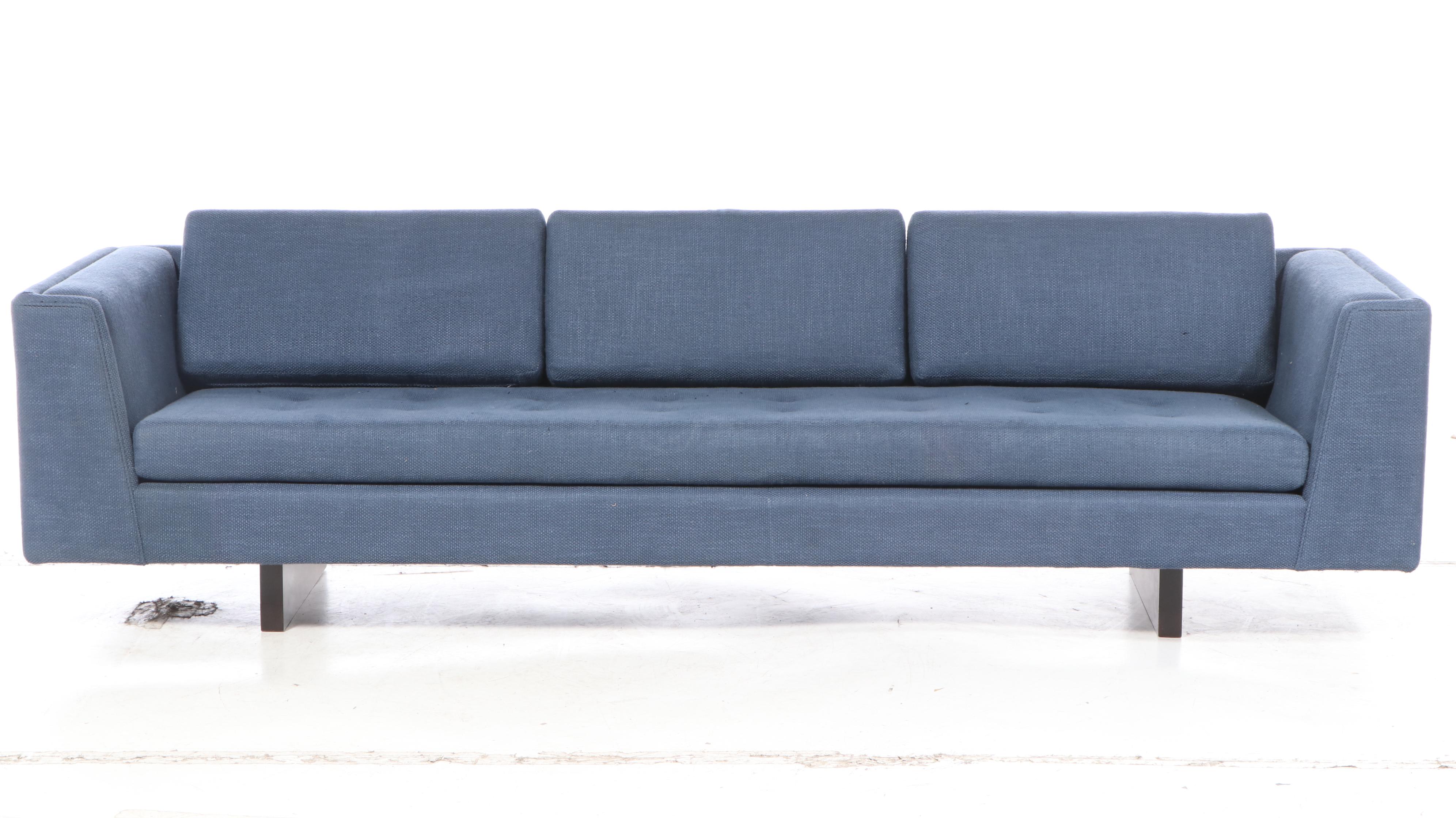 Mid Century Modern Style Sofa with Floating Base in the Style of Edward Wormley