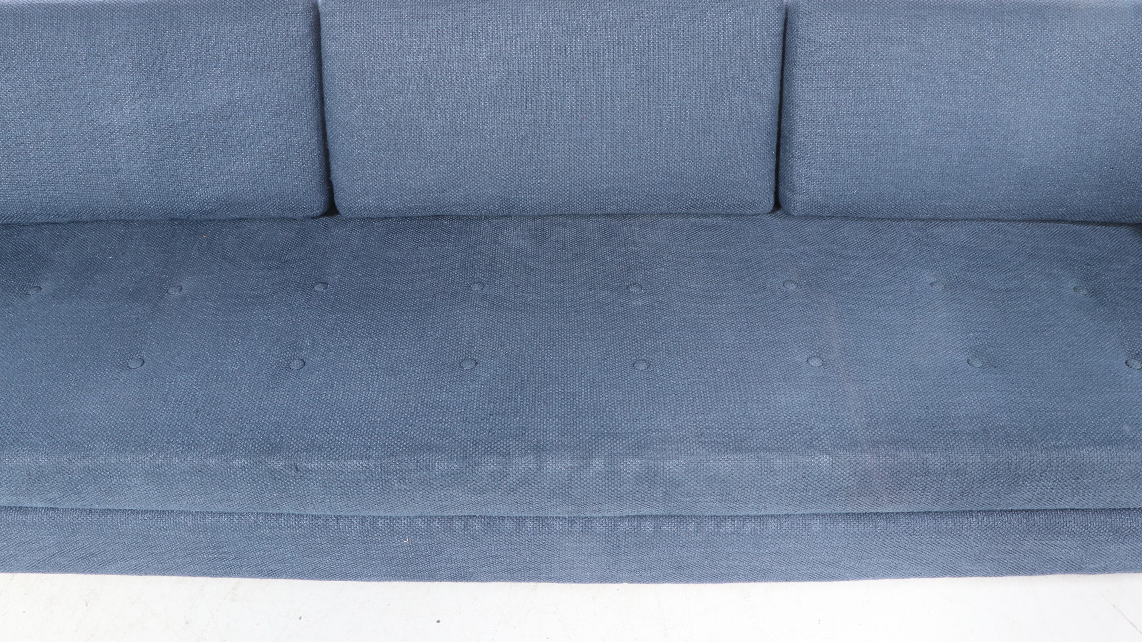 Mid Century Modern Style Sofa with Floating Base in the Style of Edward Wormley
