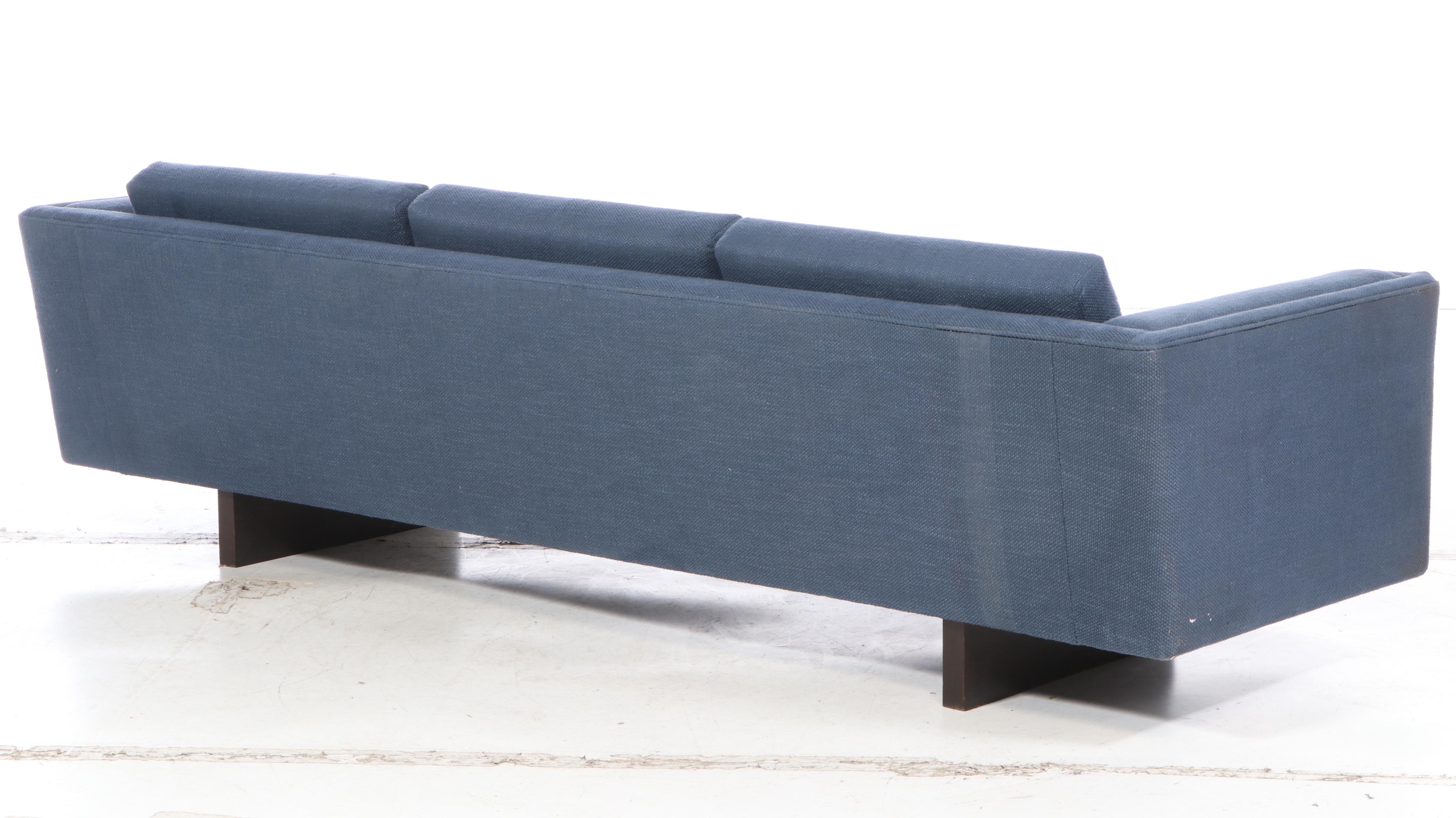 Mid Century Modern Style Sofa with Floating Base in the Style of Edward Wormley