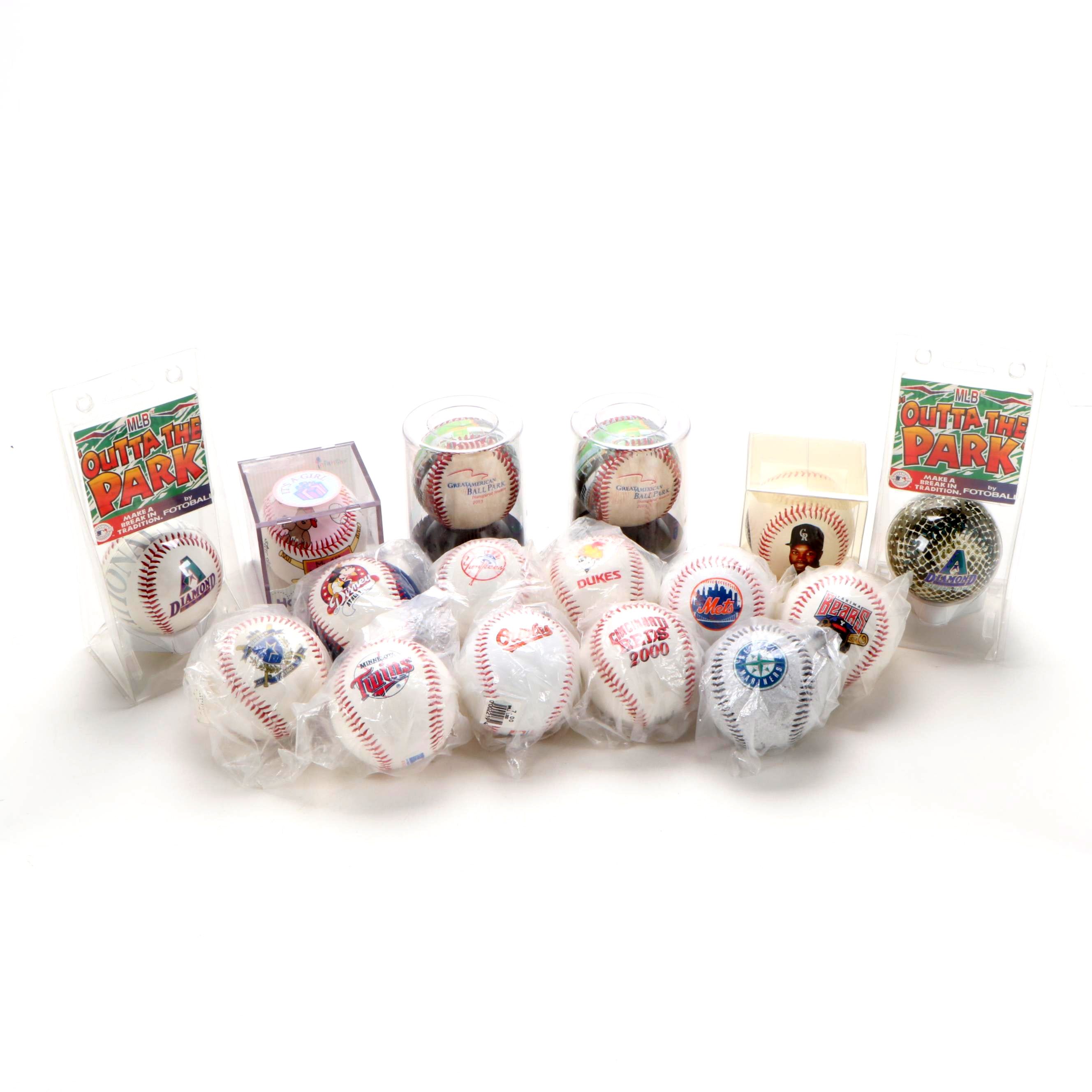 Team Logo Baseballs, Major League, Minor League, and Novelty