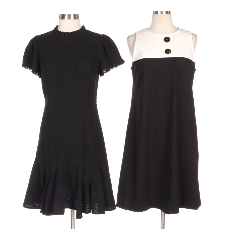 Sara Campbell Button Detail Dress and Rebecca Taylor Flounce Hem Dress