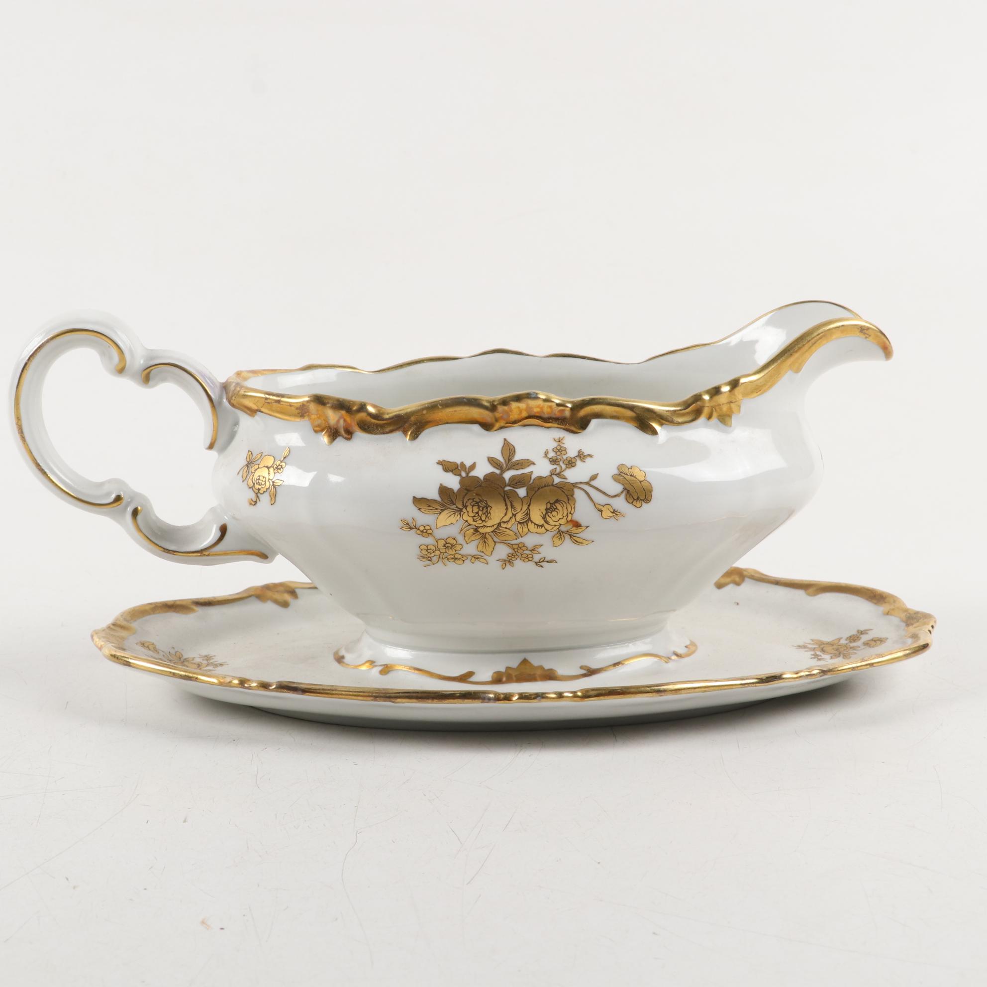 Weimar "Katharina" Porcelain Serveware and Porcelain Rose Table Décor