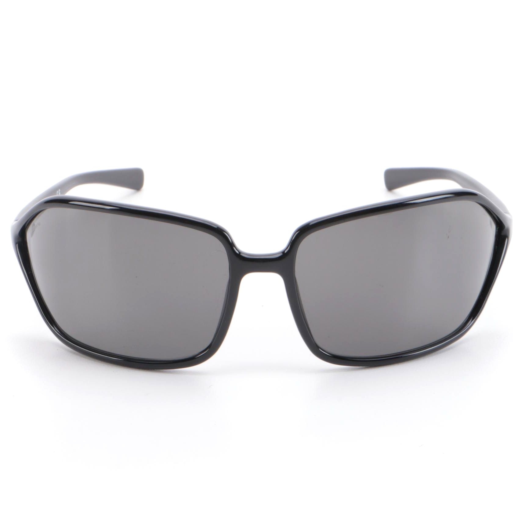 Prada SPR04E Polished Black Wrap Sunglasses