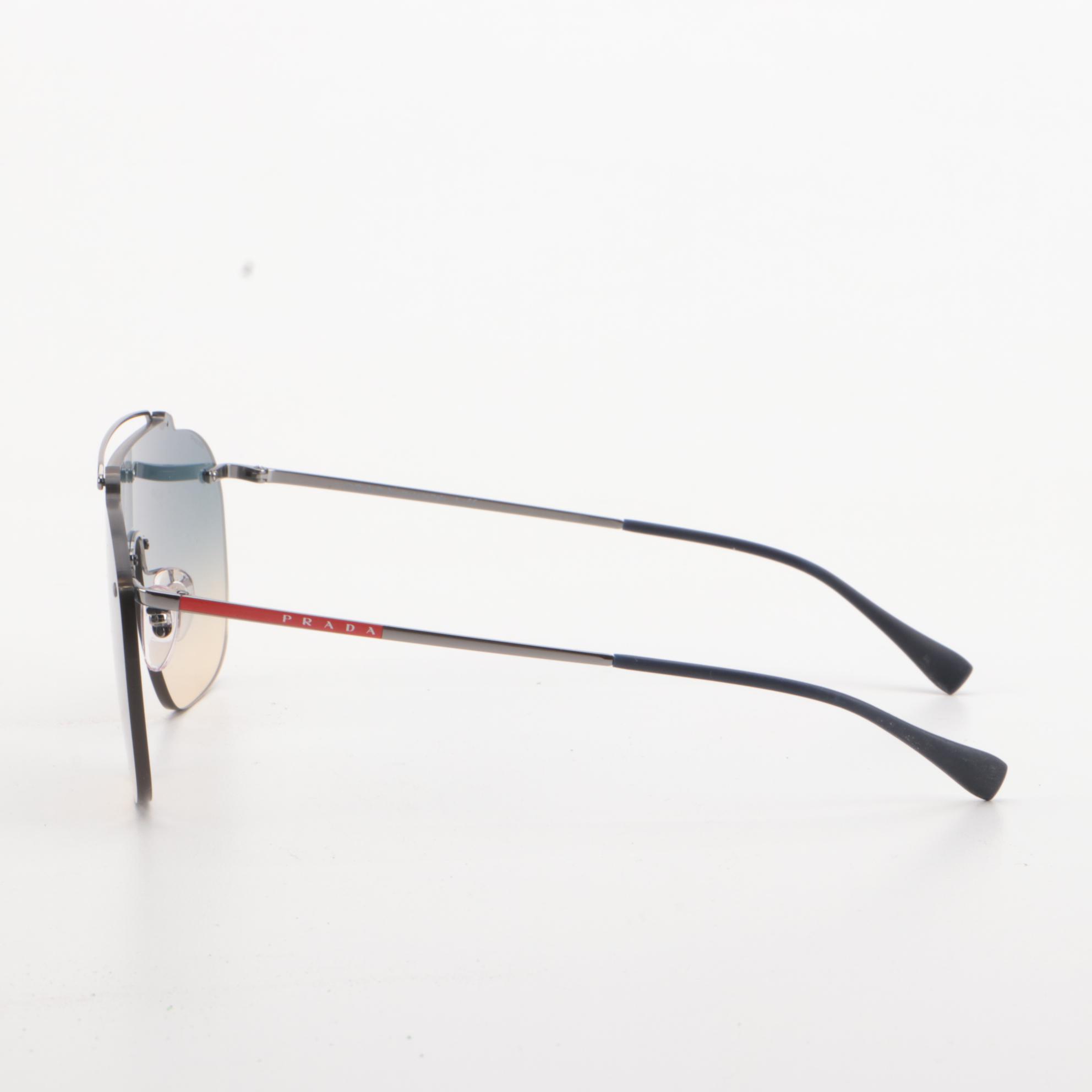 Prada Linea Rossa SPS 51T Sunglasses with Blue Gradient Lenses