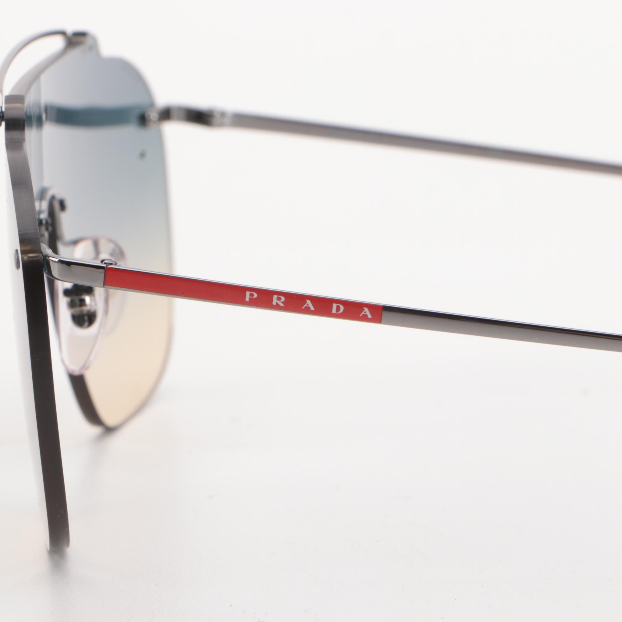 Prada Linea Rossa SPS 51T Sunglasses with Blue Gradient Lenses