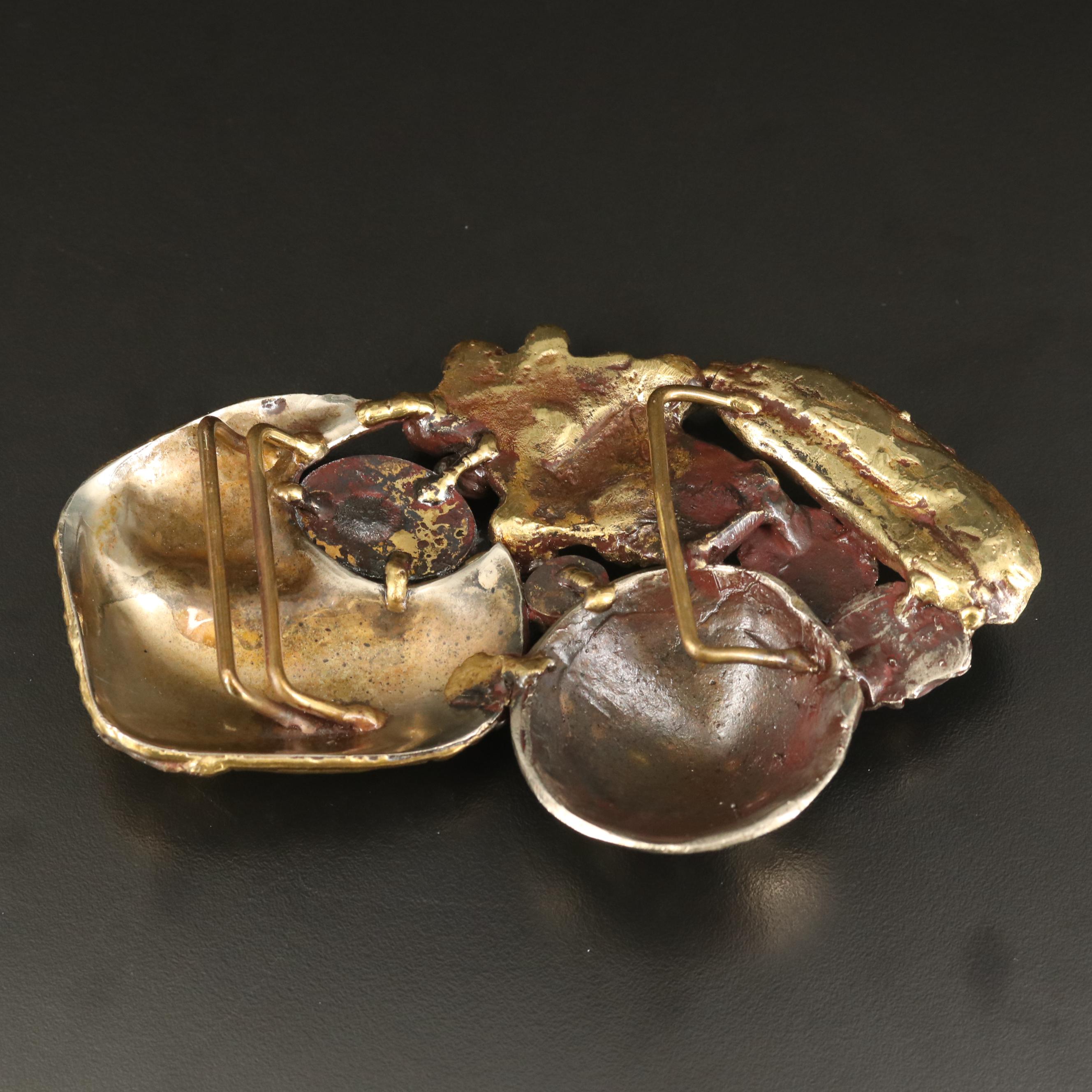 Luciano Coral Reef Inspired Belt Buckle with Bezel Set Polished Stones