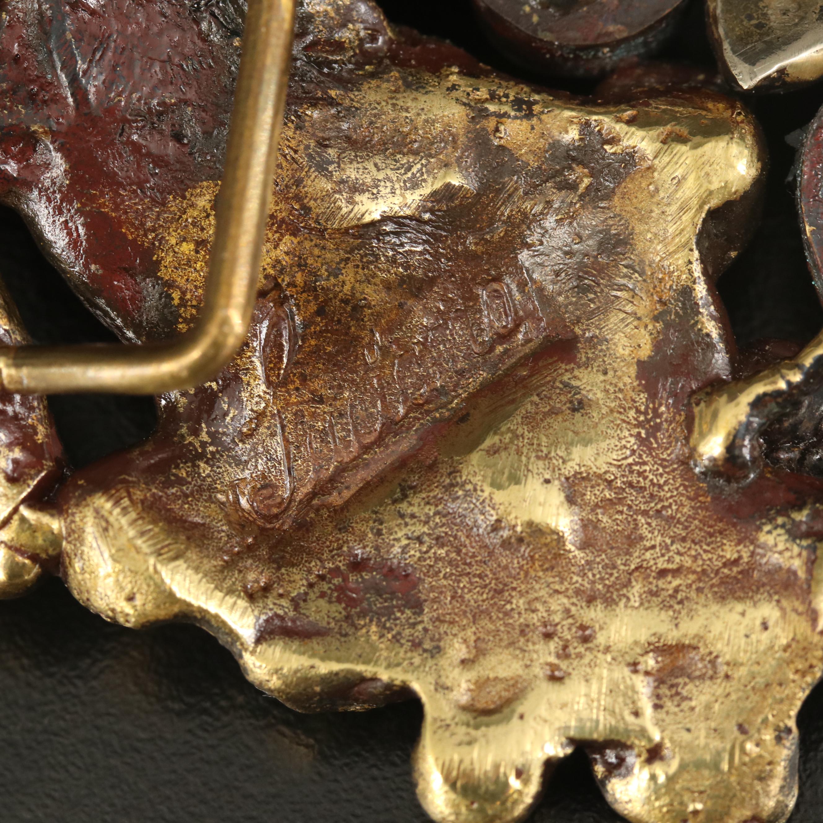 Luciano Coral Reef Inspired Belt Buckle with Bezel Set Polished Stones