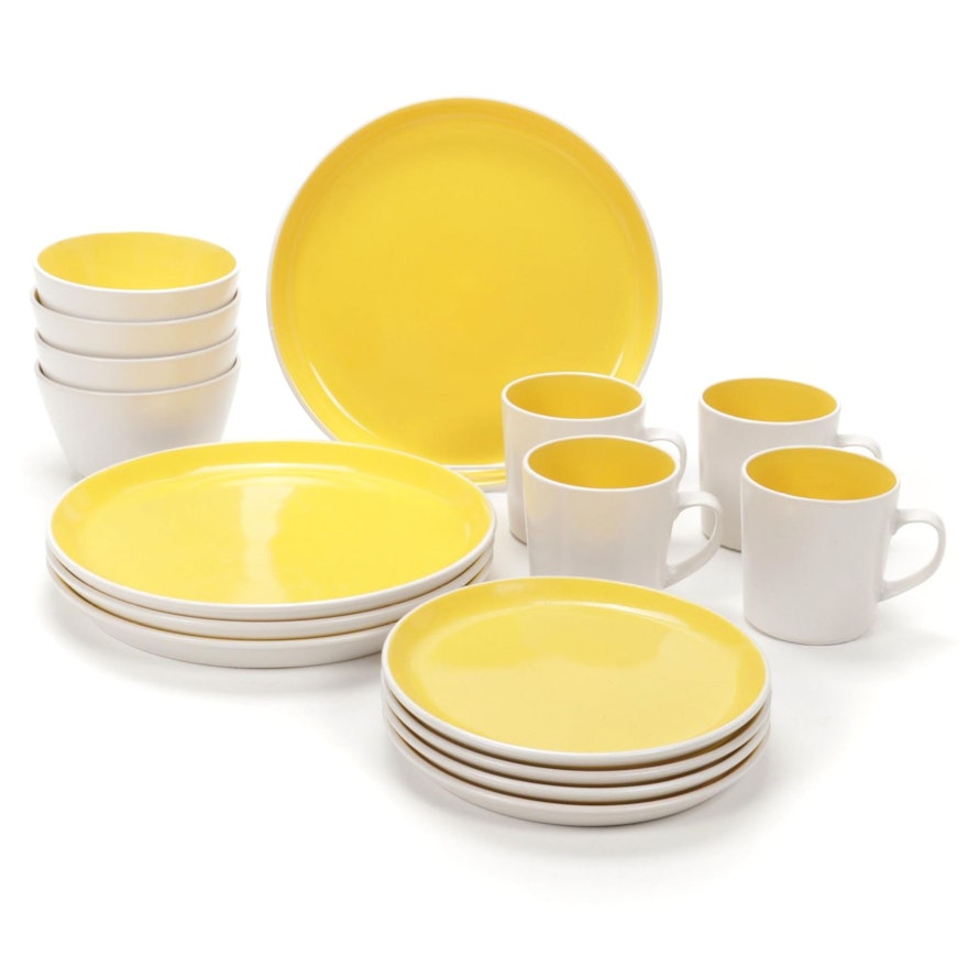 Oneida "Lemon Drop" Color Burst Stoneware Dinnerware,  2010–2017
