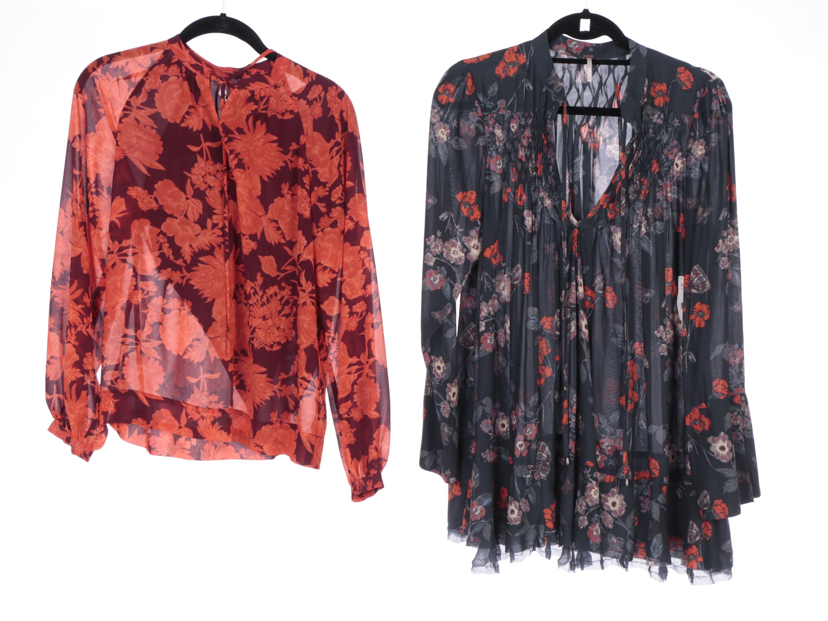 Tory Burch Sweater, Free People Smocked Dress with Whistles Blouse and Dress