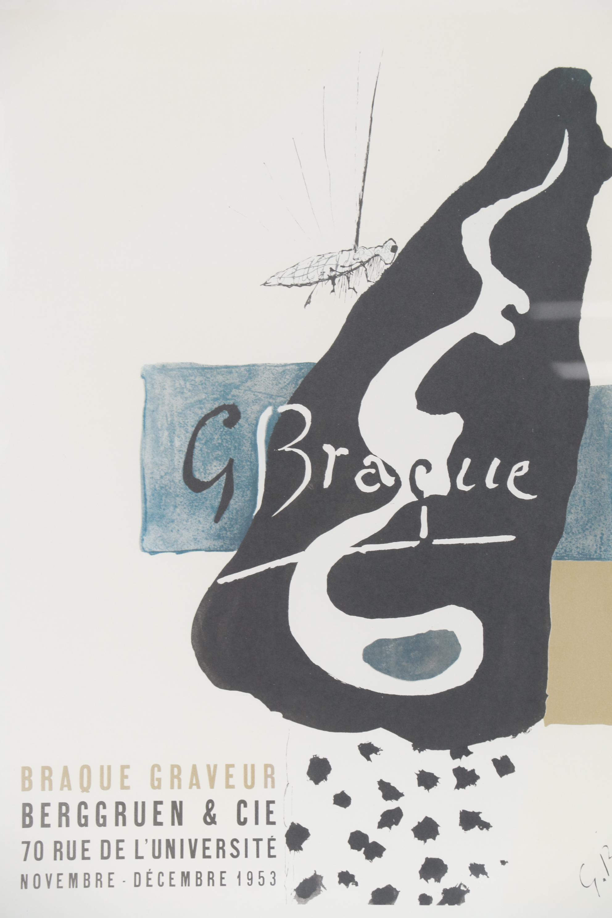 Lithograph after George Braque Exhibition Poster, Mid-20th Century