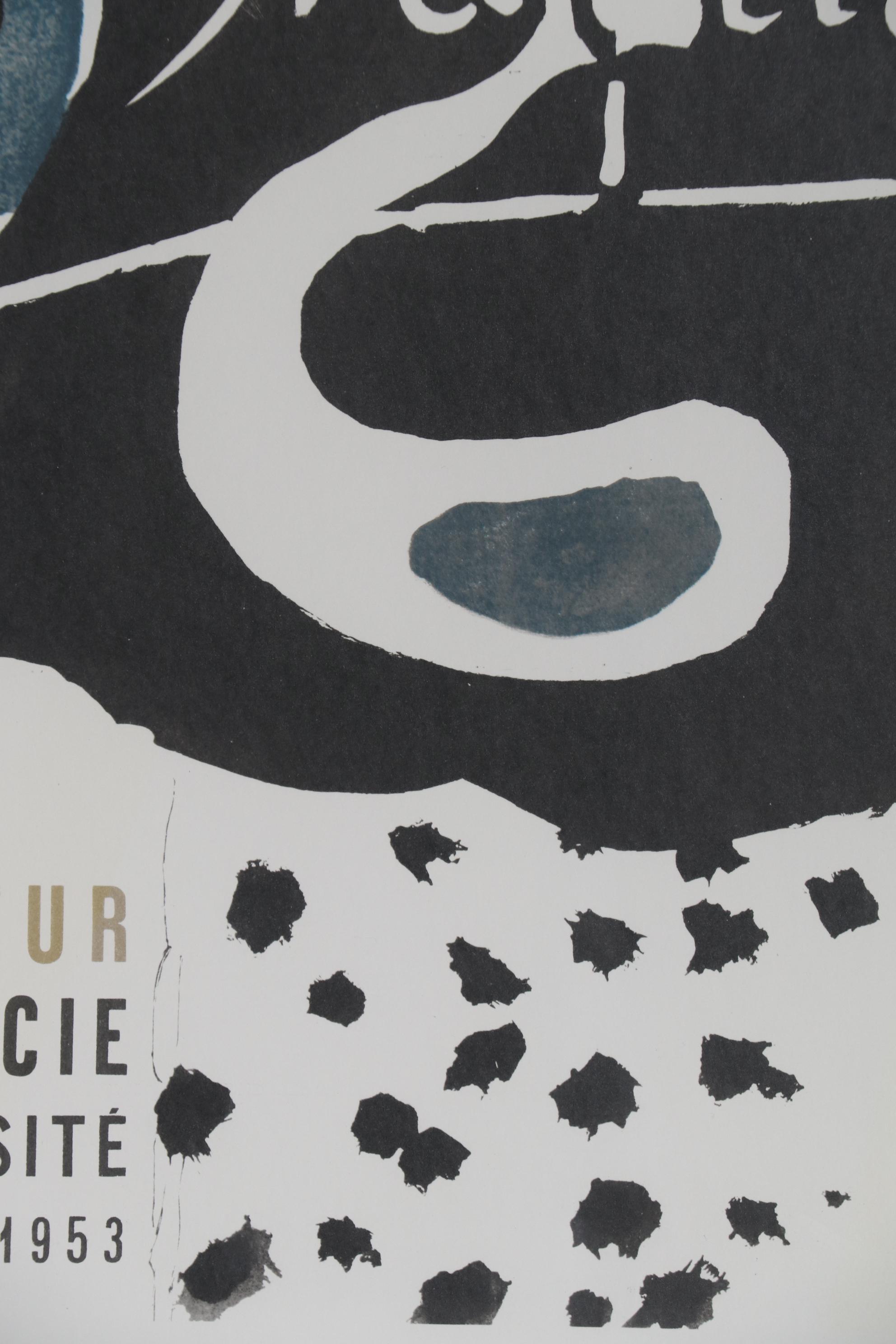 Lithograph after George Braque Exhibition Poster, Mid-20th Century