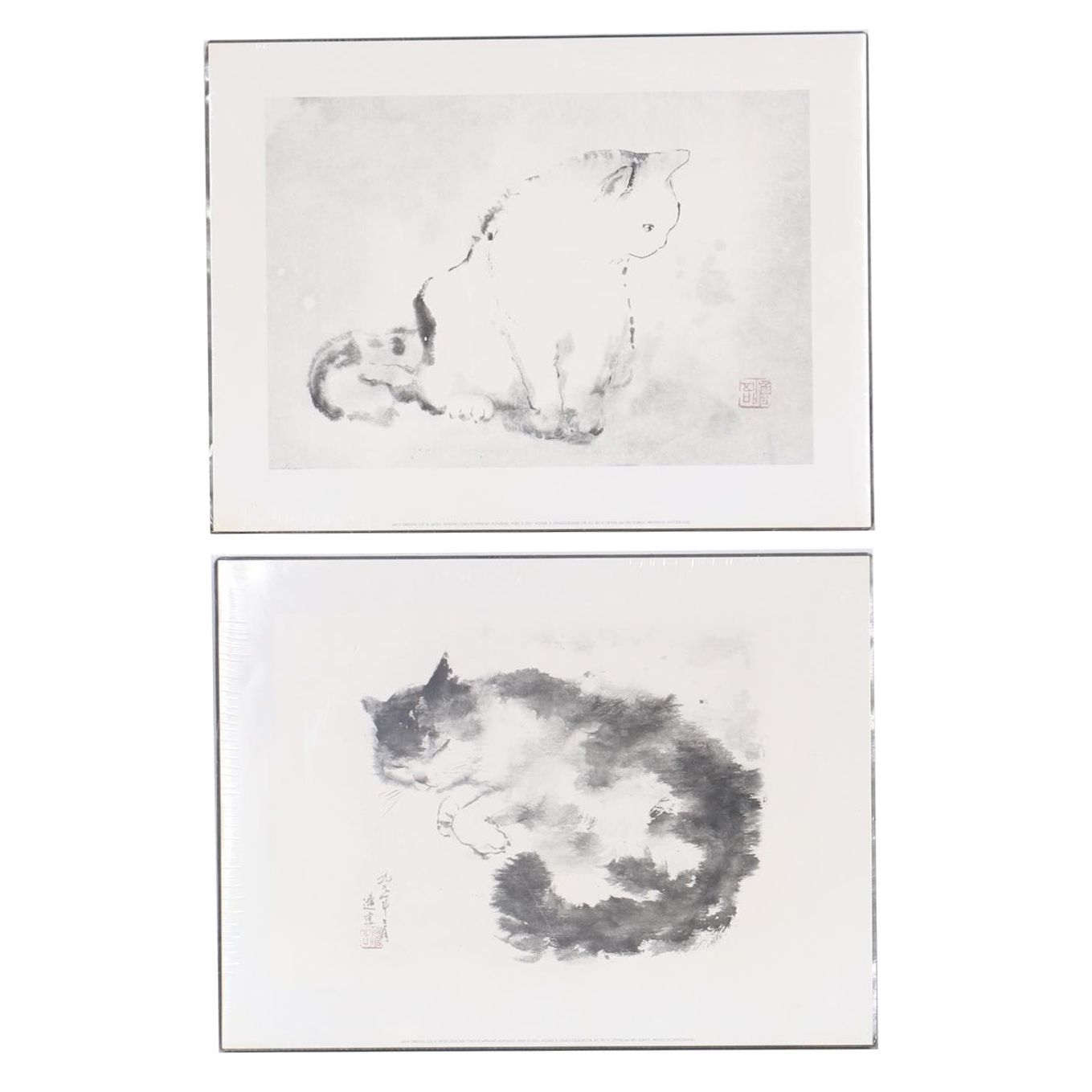 Offset Lithographs after Dehong Chen including "Oriental Cat II," 2010