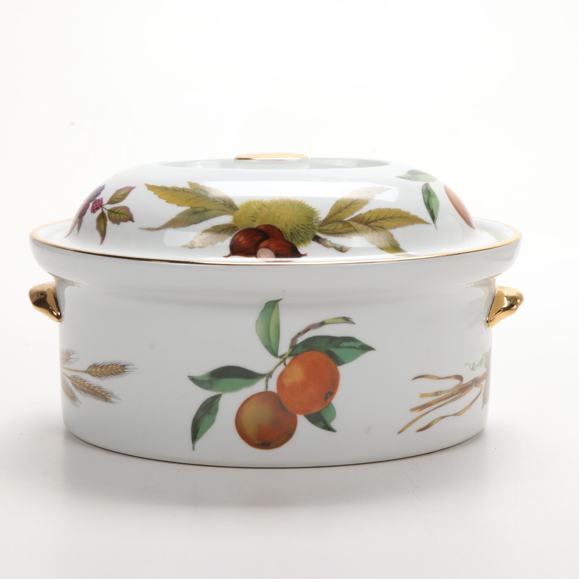 Royal Worcester "Evesham", "Fern Leaf", and Gold Encrusted Dinnerware