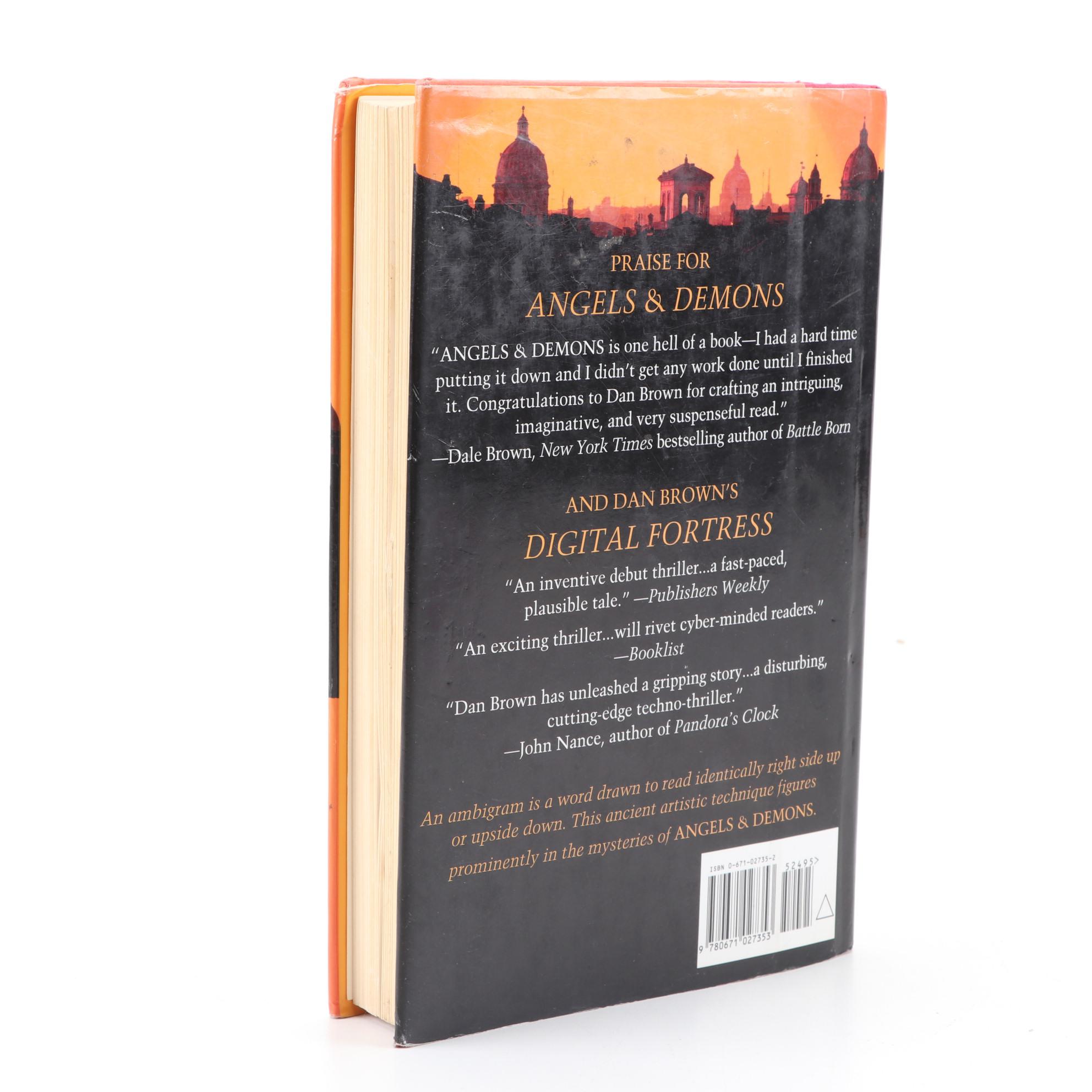 Signed First Edition "Angels and Demons" by Dan Brown, 2000