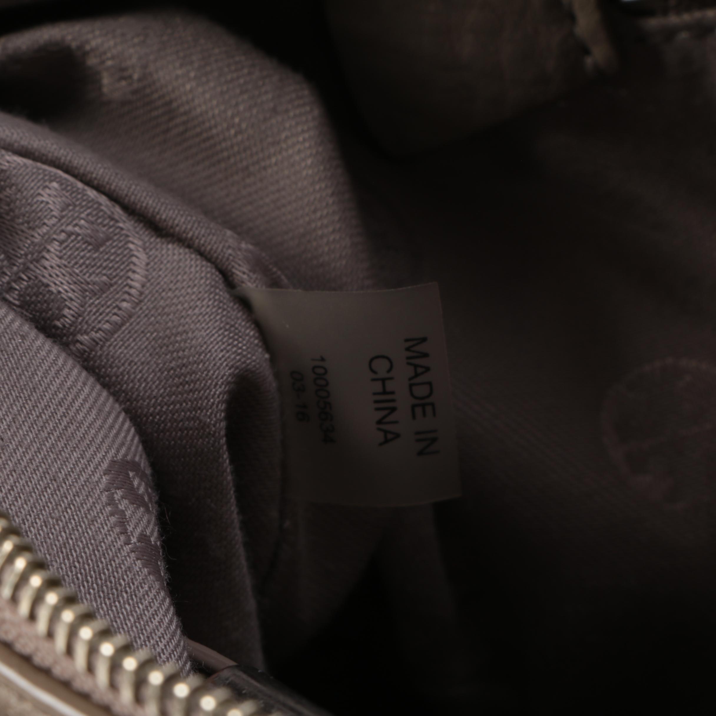 Tory Burch Taupe Grained Leather Two-Way Tote Bag