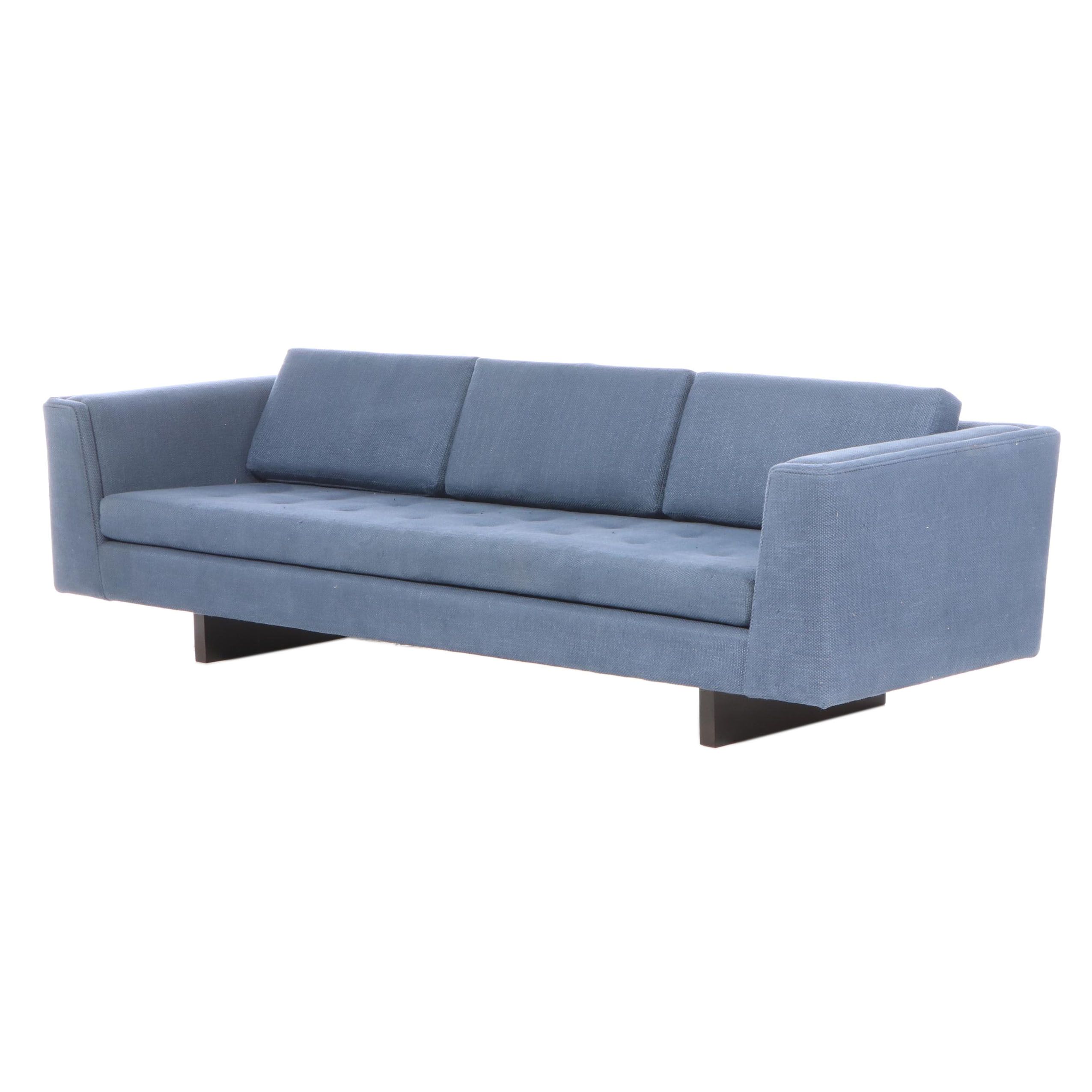 Mid Century Modern Style Sofa with Floating Base in the Style of Edward Wormley
