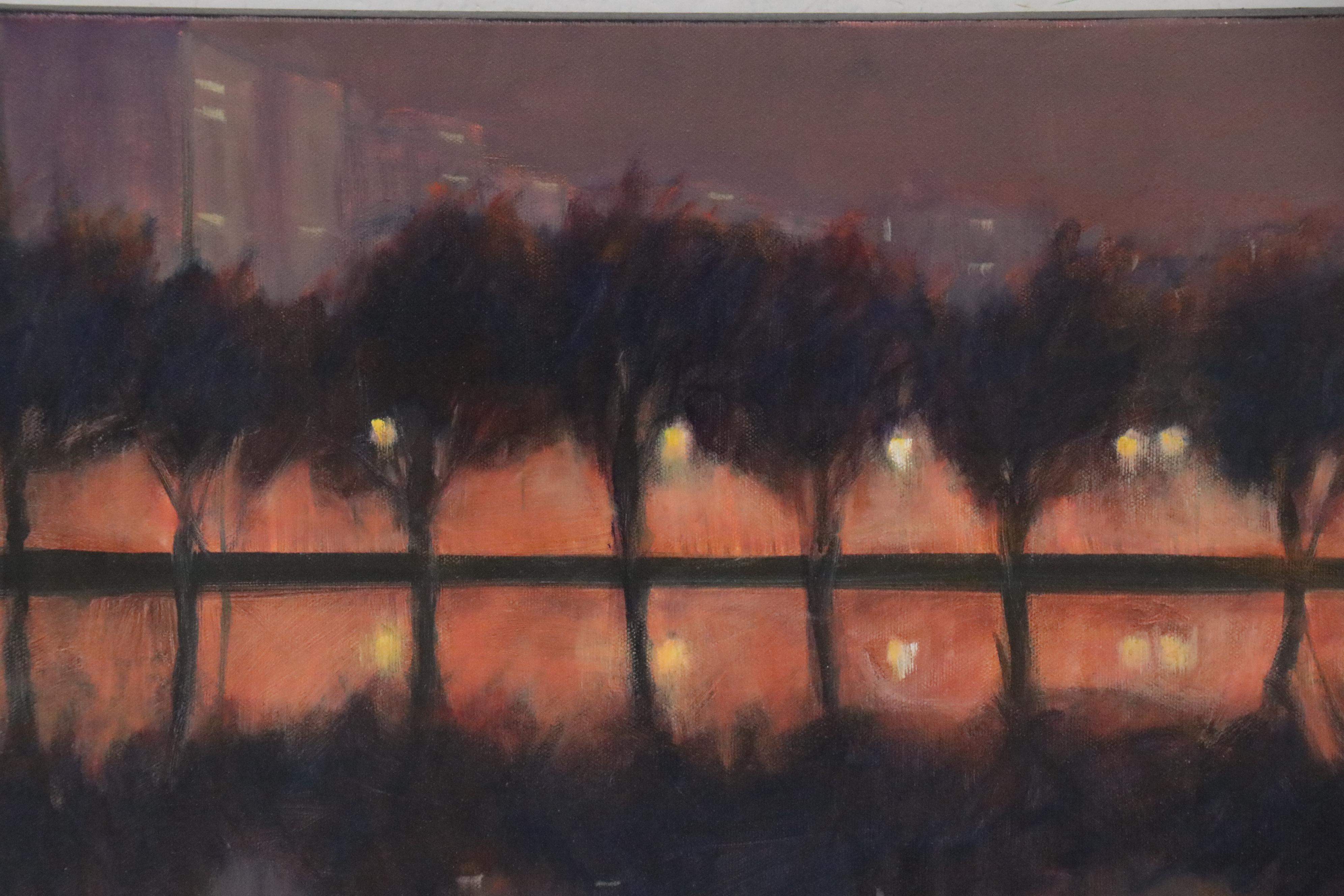 Jay Wilford Oil Painting "Night Lagoon," 21st Century