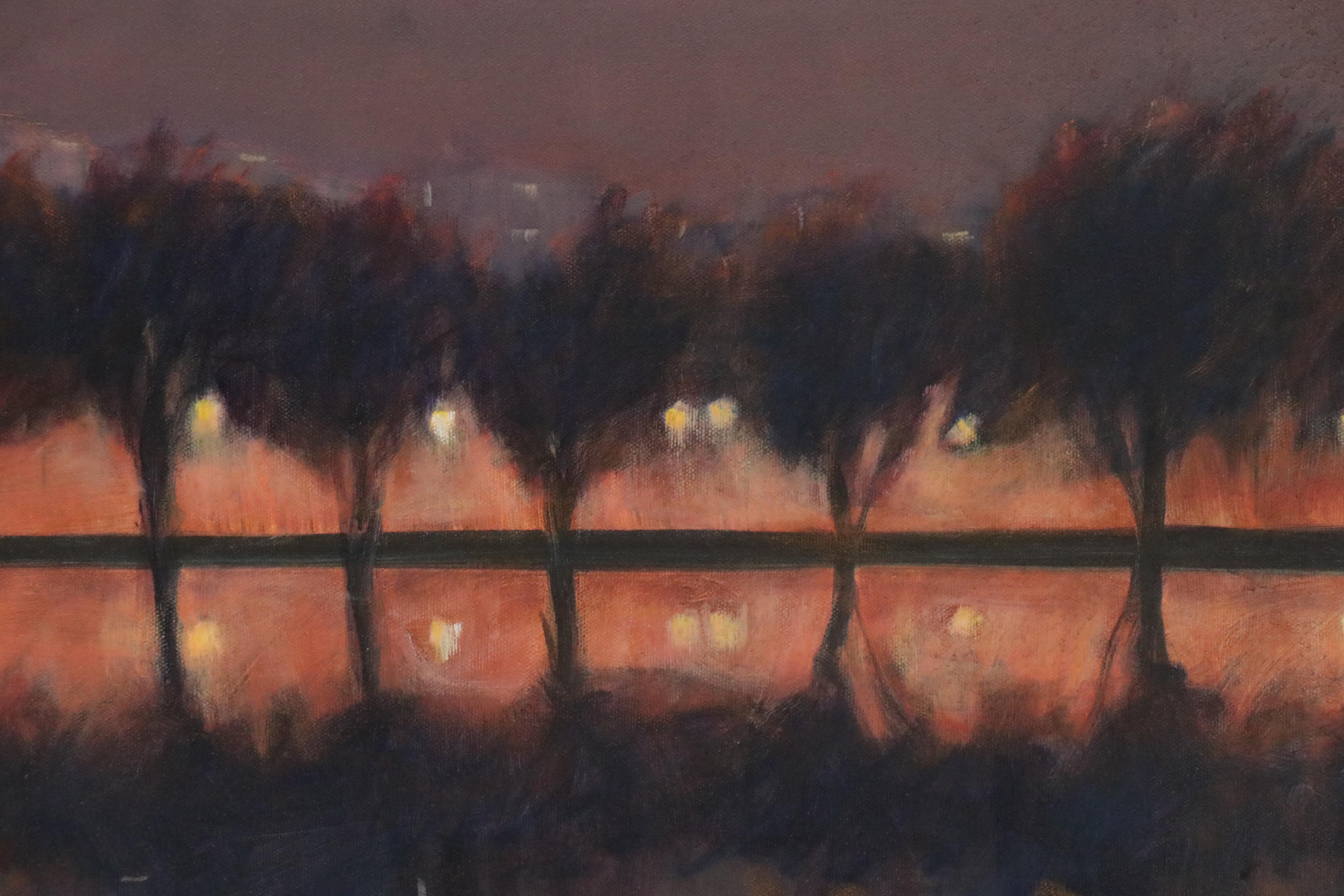 Jay Wilford Oil Painting "Night Lagoon," 21st Century
