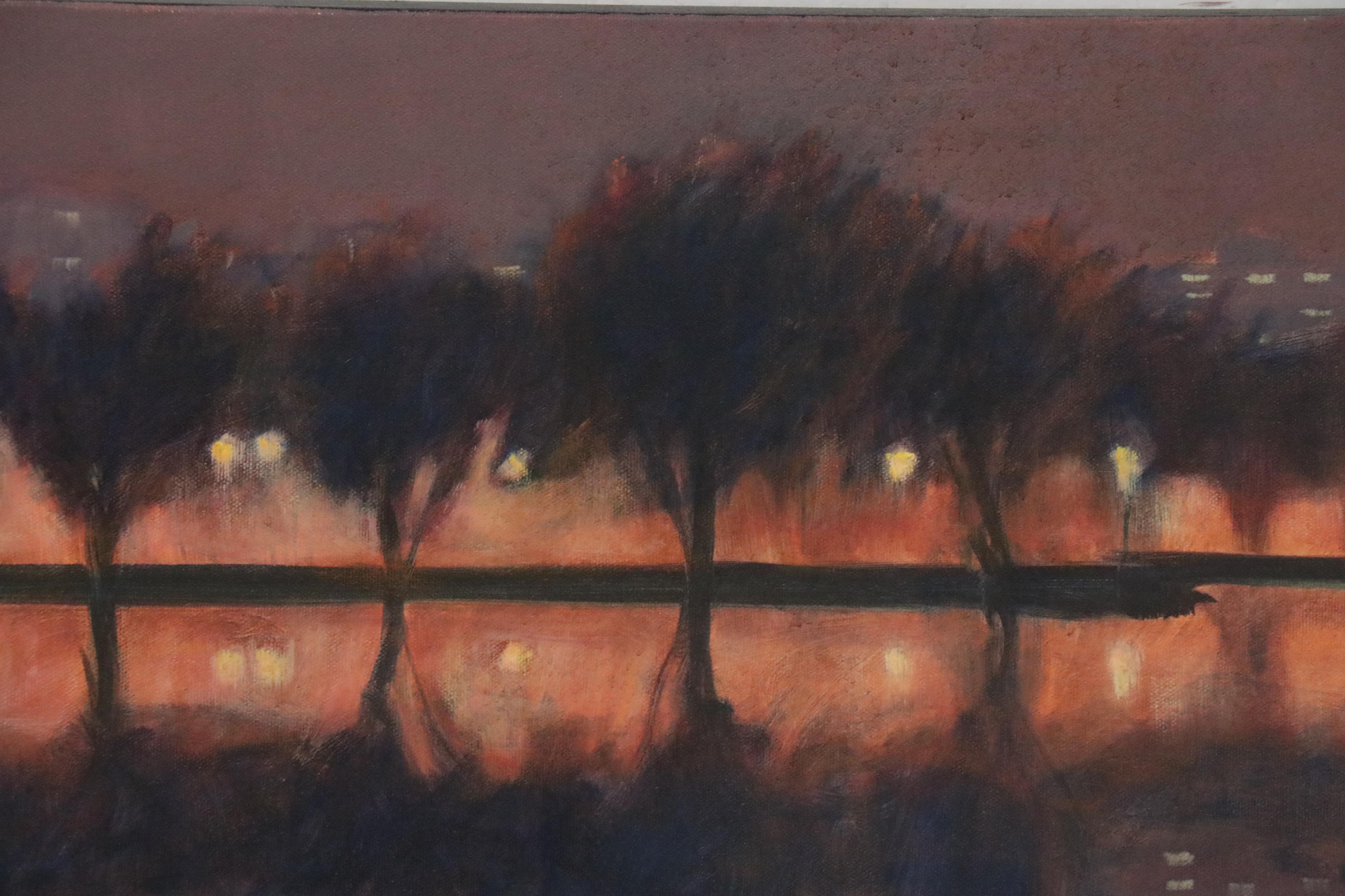 Jay Wilford Oil Painting "Night Lagoon," 21st Century